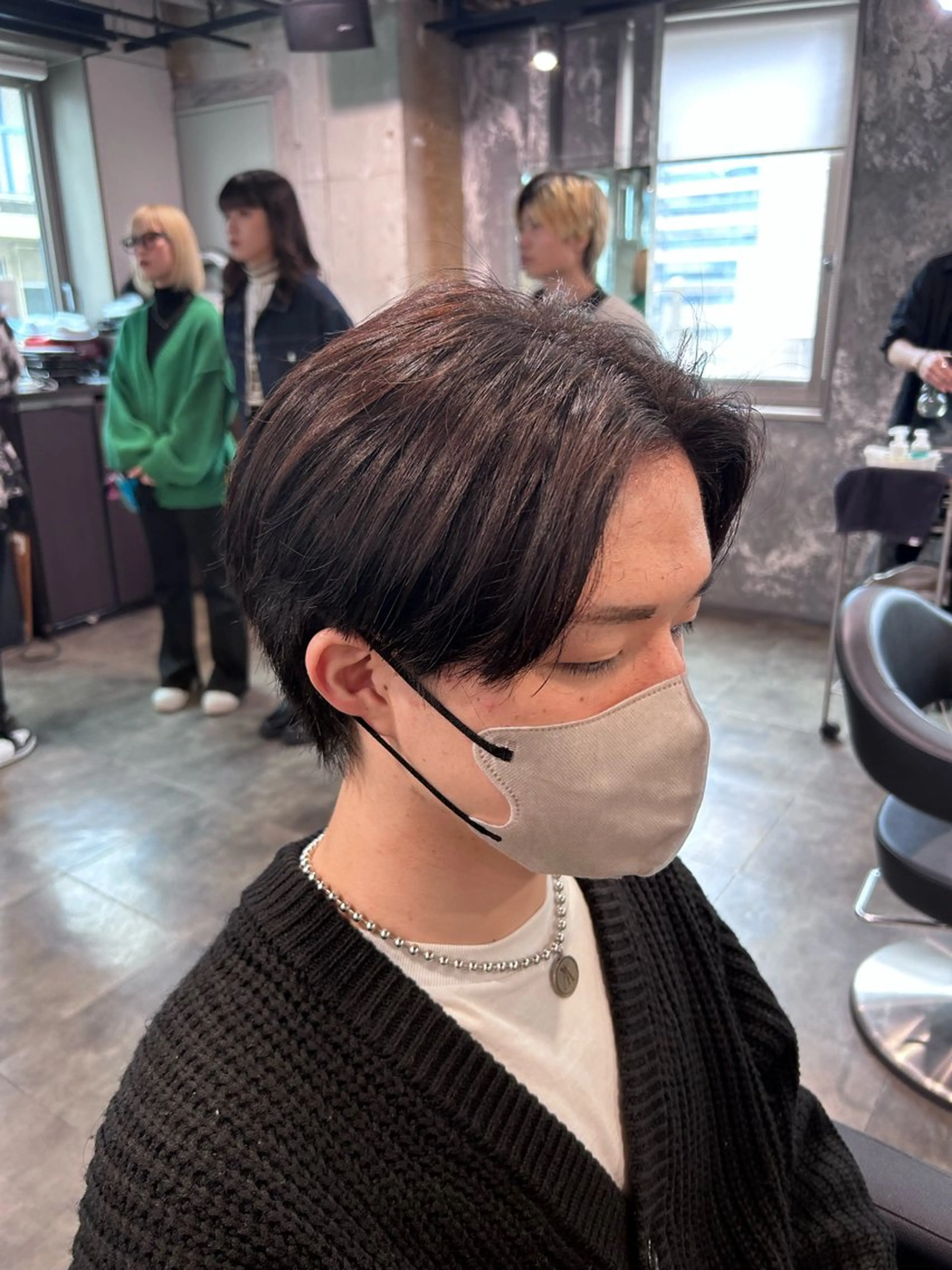 メンズ センターパート カット 縮毛矯正 メンズ特化美容師 💠チナツのヘアスタイル