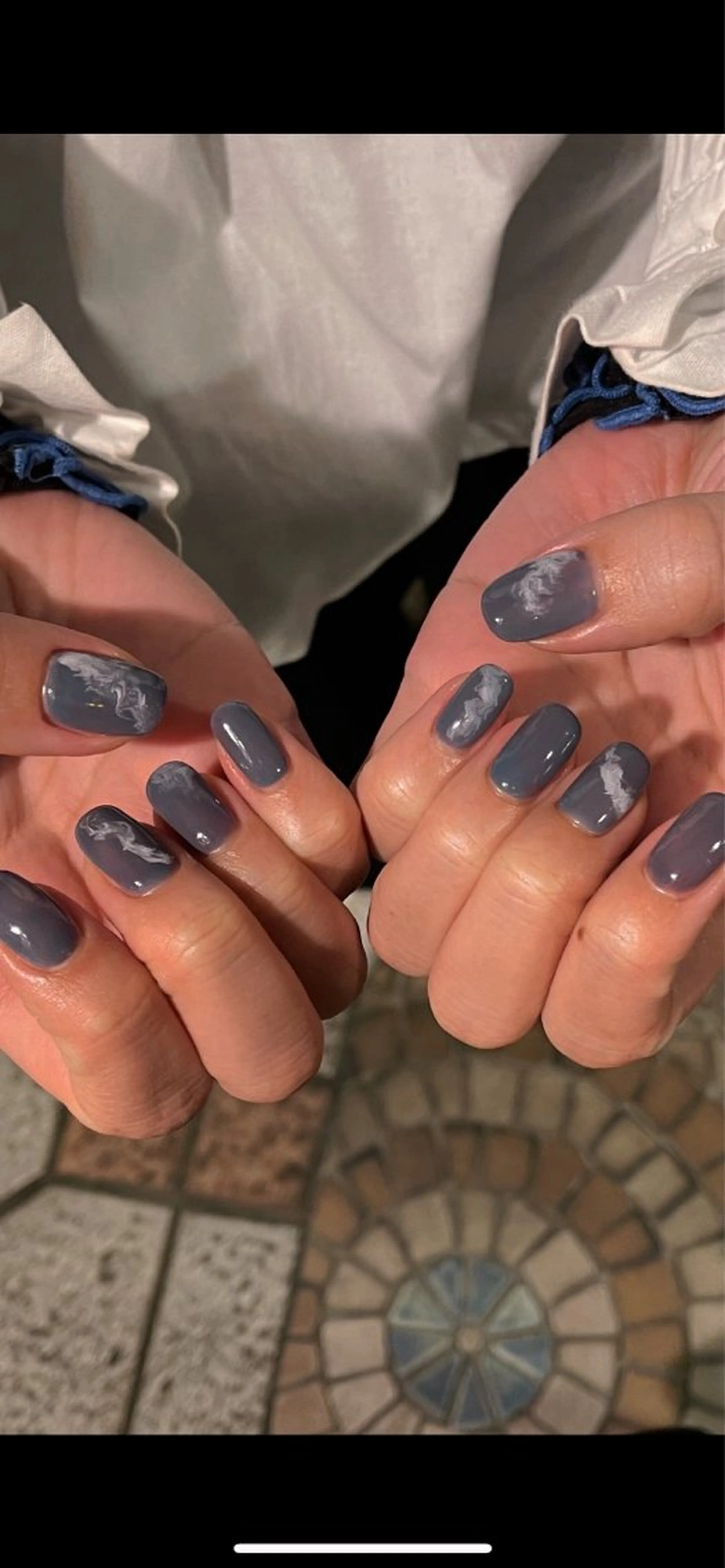 ネイル ブルー ニュアンスネイル ピンク ホワイト k. mioのネイルデザイン