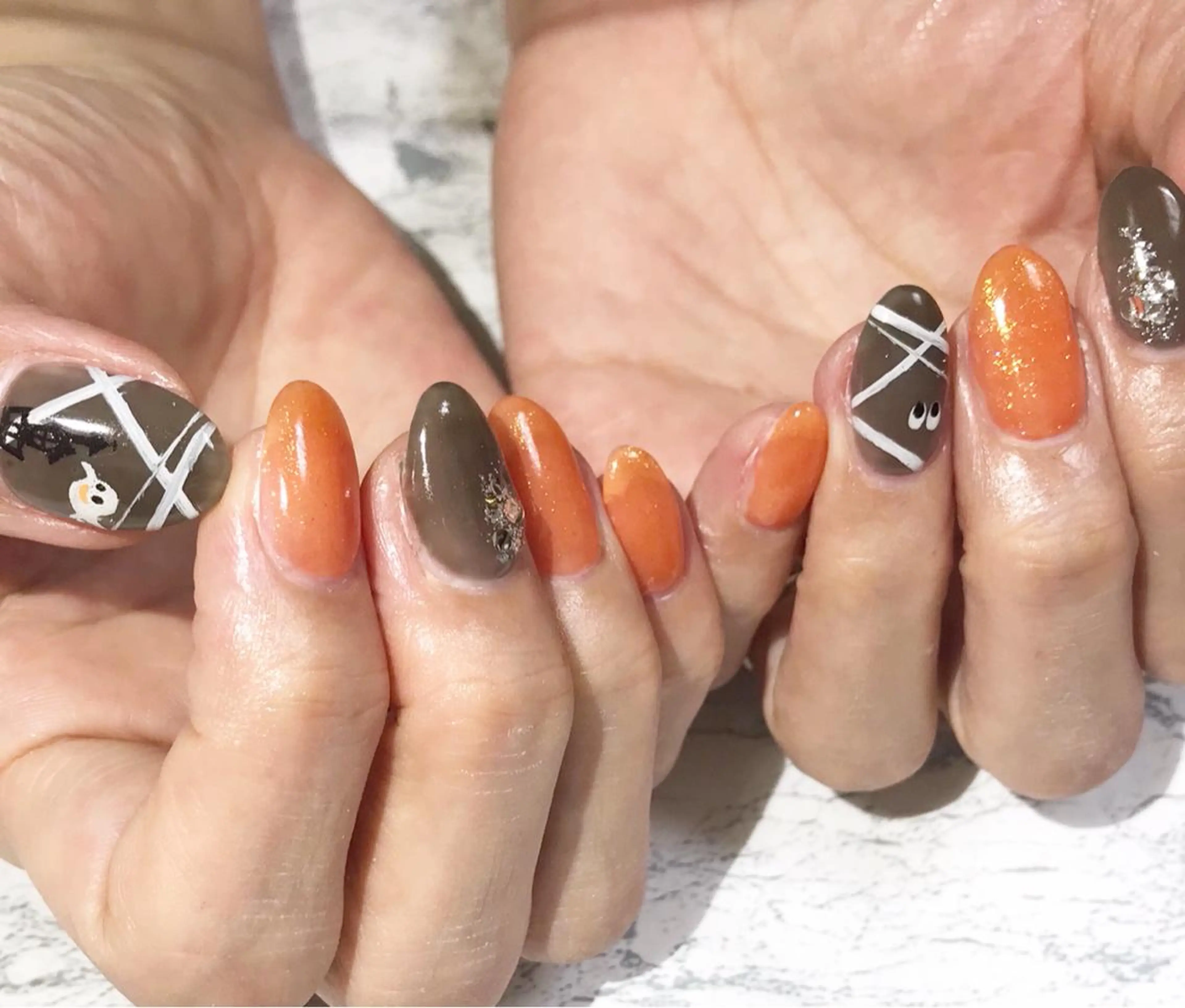 ネイル フットネイル ハロウィン ニュアンスネイル シンプルネイル 春ネイル nail fufla ♡yamane♡のネイルデザイン