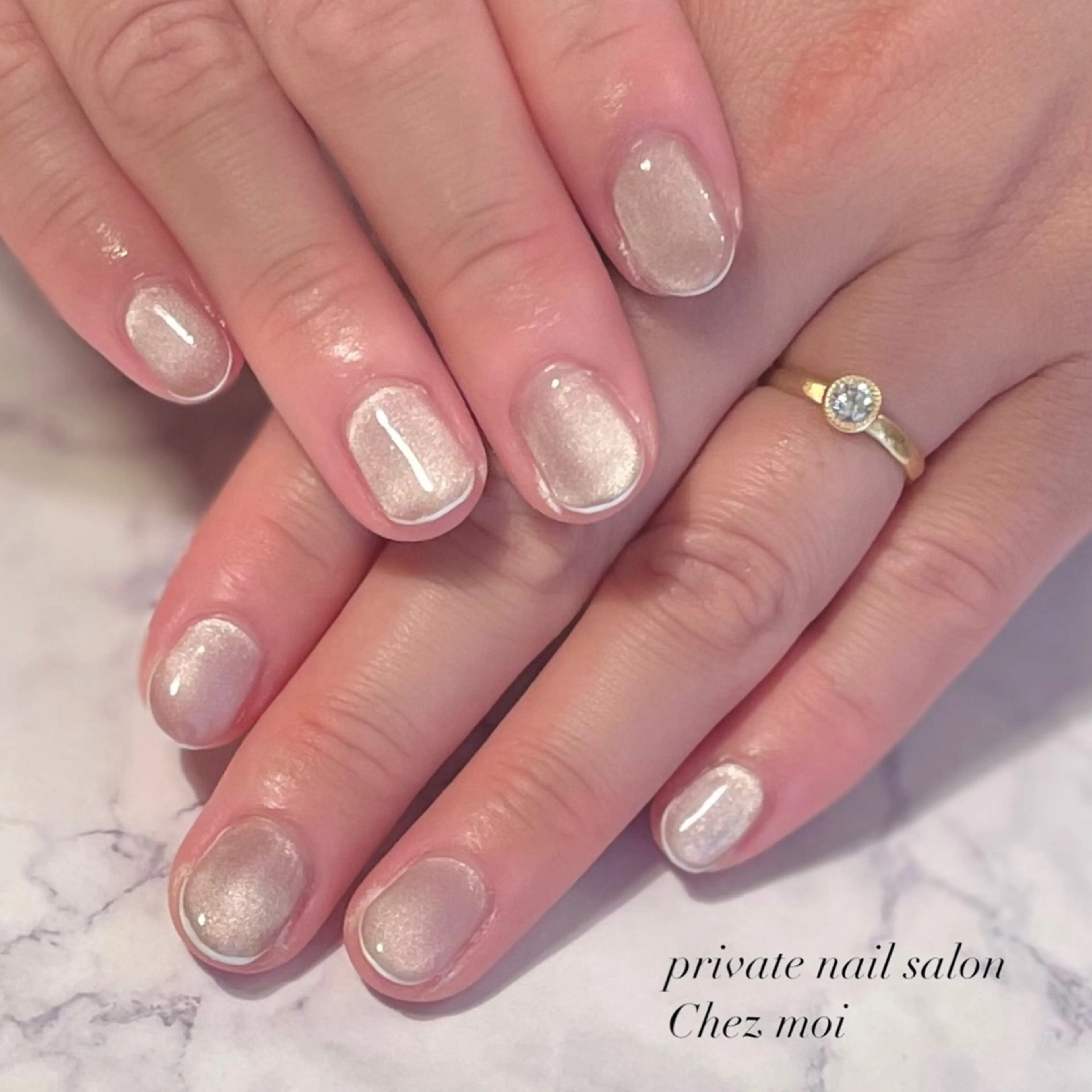 ネイル フレンチネイル マグネットネイル KOMINE TOMOKOのネイルデザイン