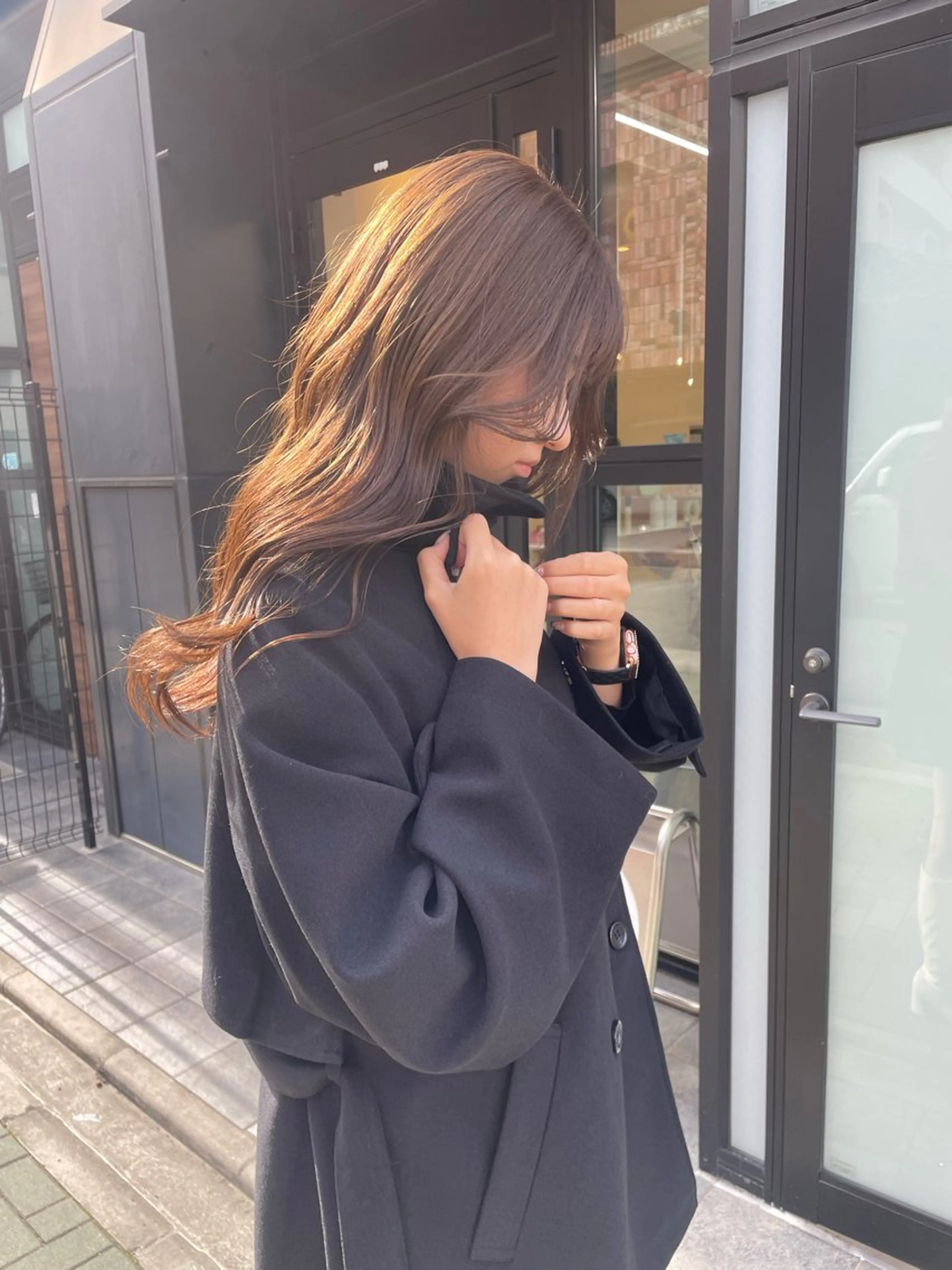 セミロング ヘアカラー ボブカットモデル/パ ーマ/harunaのヘアスタイル