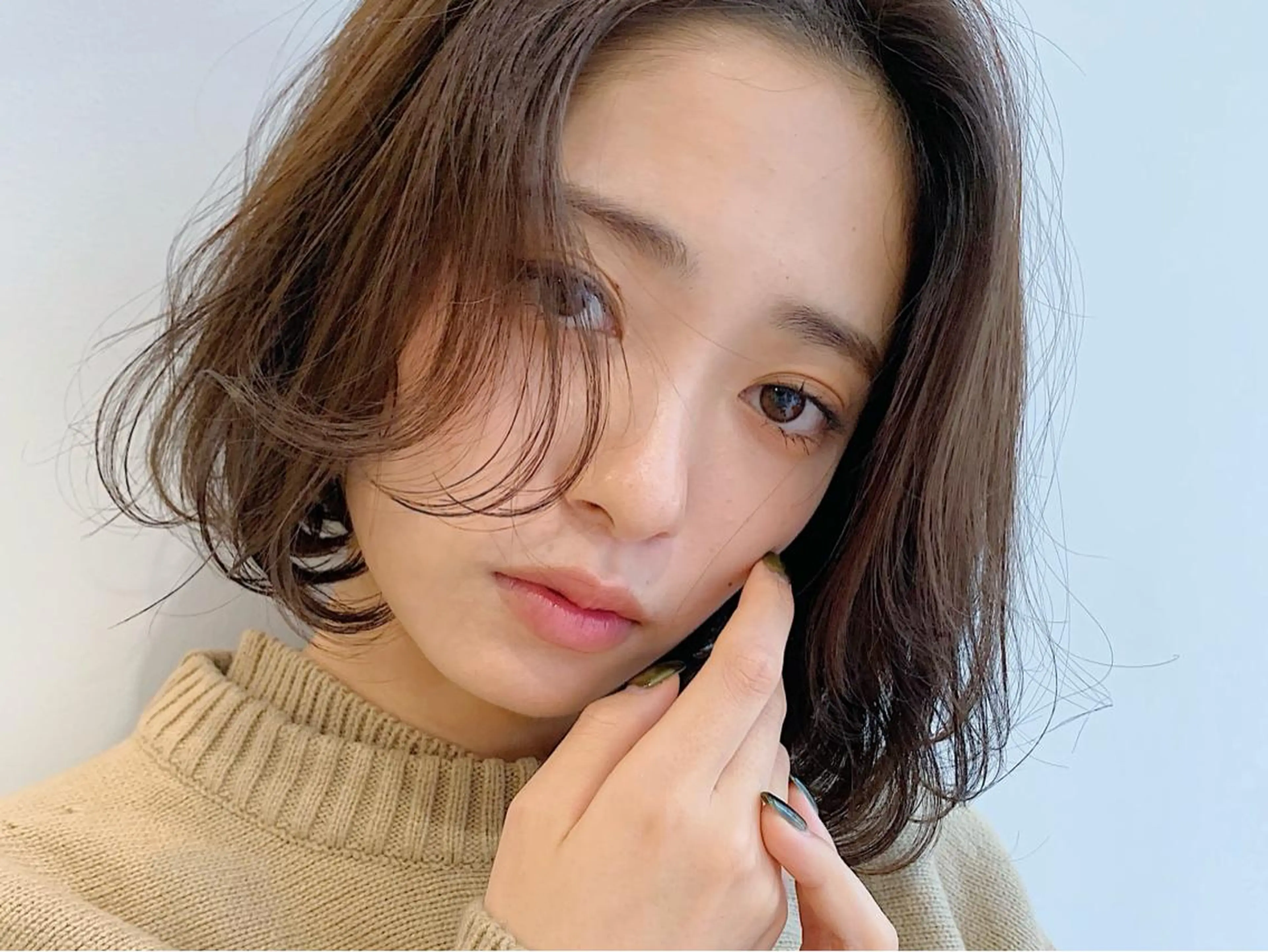 ミディアム カット ヘアカラー トリートメント 心斎橋/縮毛矯正/美 容師/unir 藤本のヘアスタイル