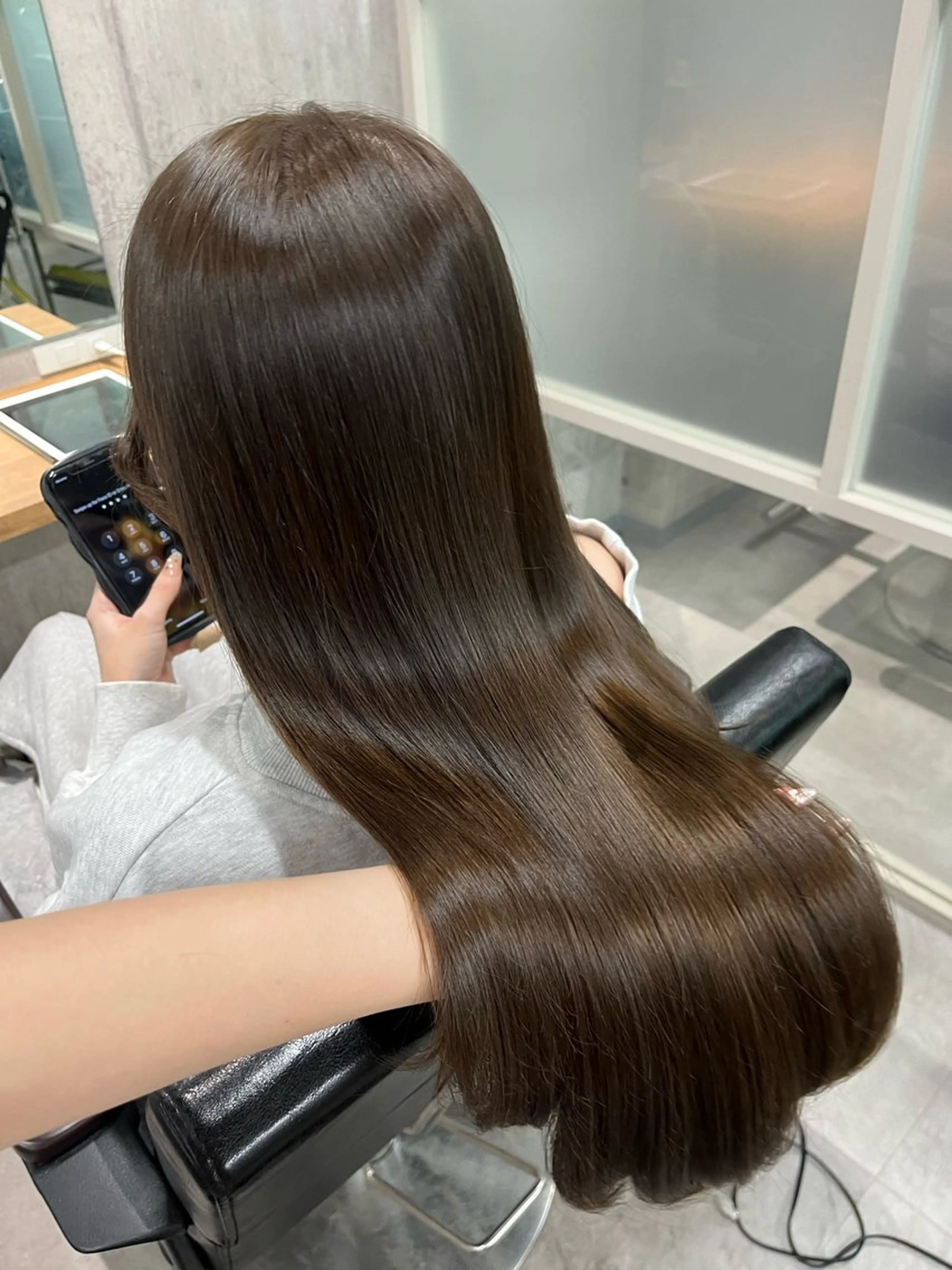 ロング カット 縮毛矯正 ヘアセット newi赤羽 HINATAのヘアスタイル