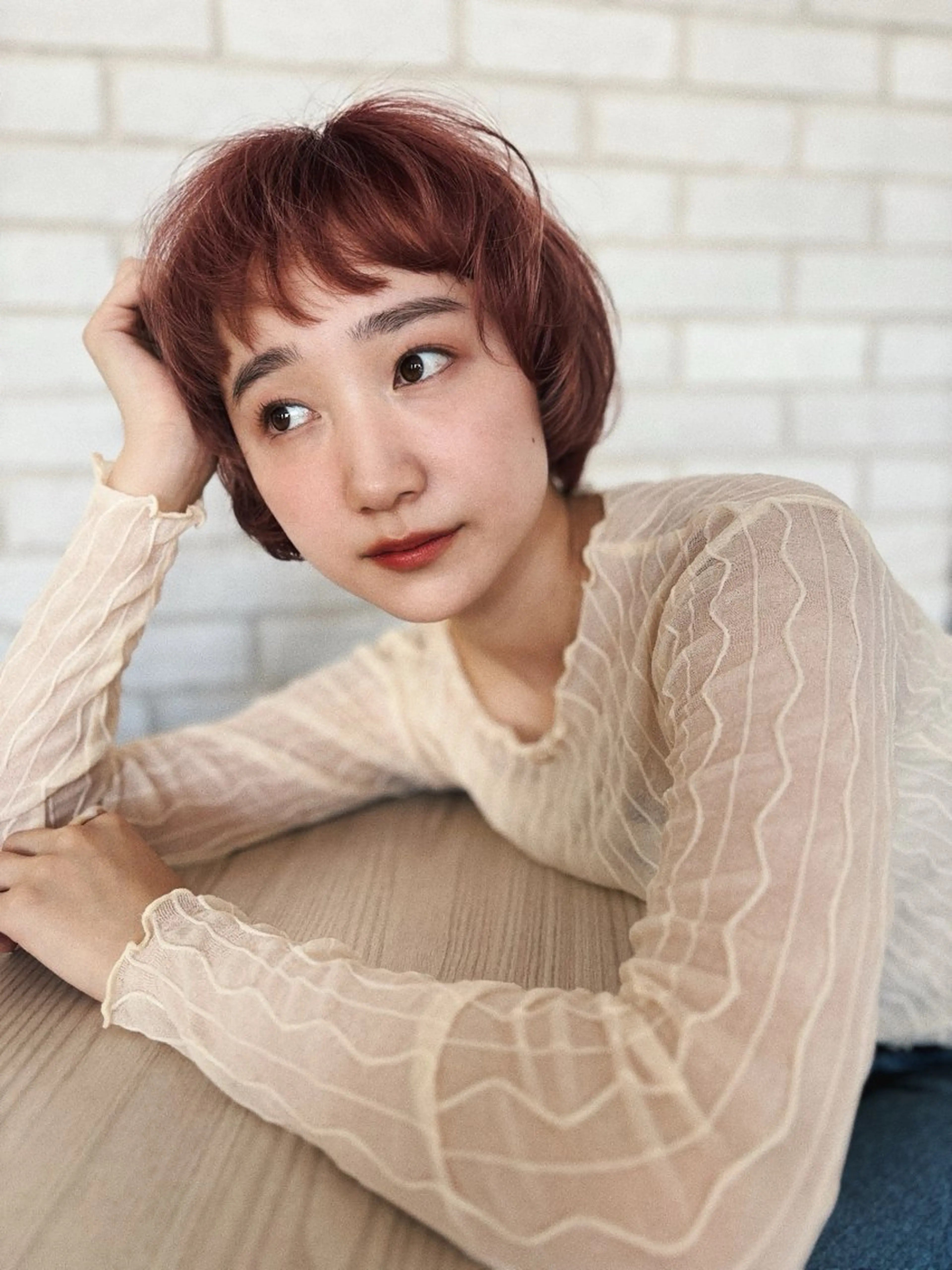 髪質改善カラーのみの写真