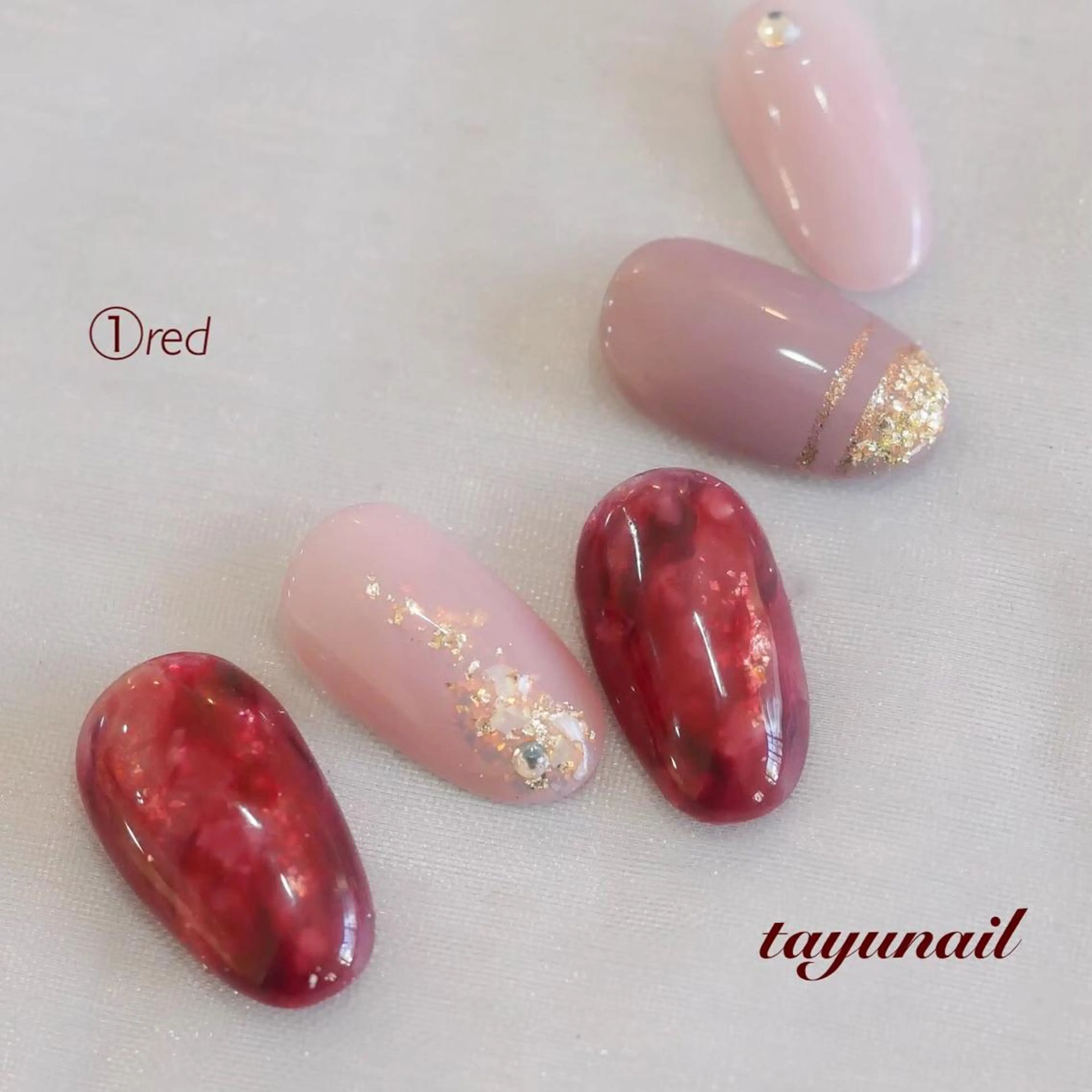 ネイル アートネイル べっ甲ネイル ブルー フットネイル ジェルネイル ネイルサロン 【たゆnail】のネイルデザイン