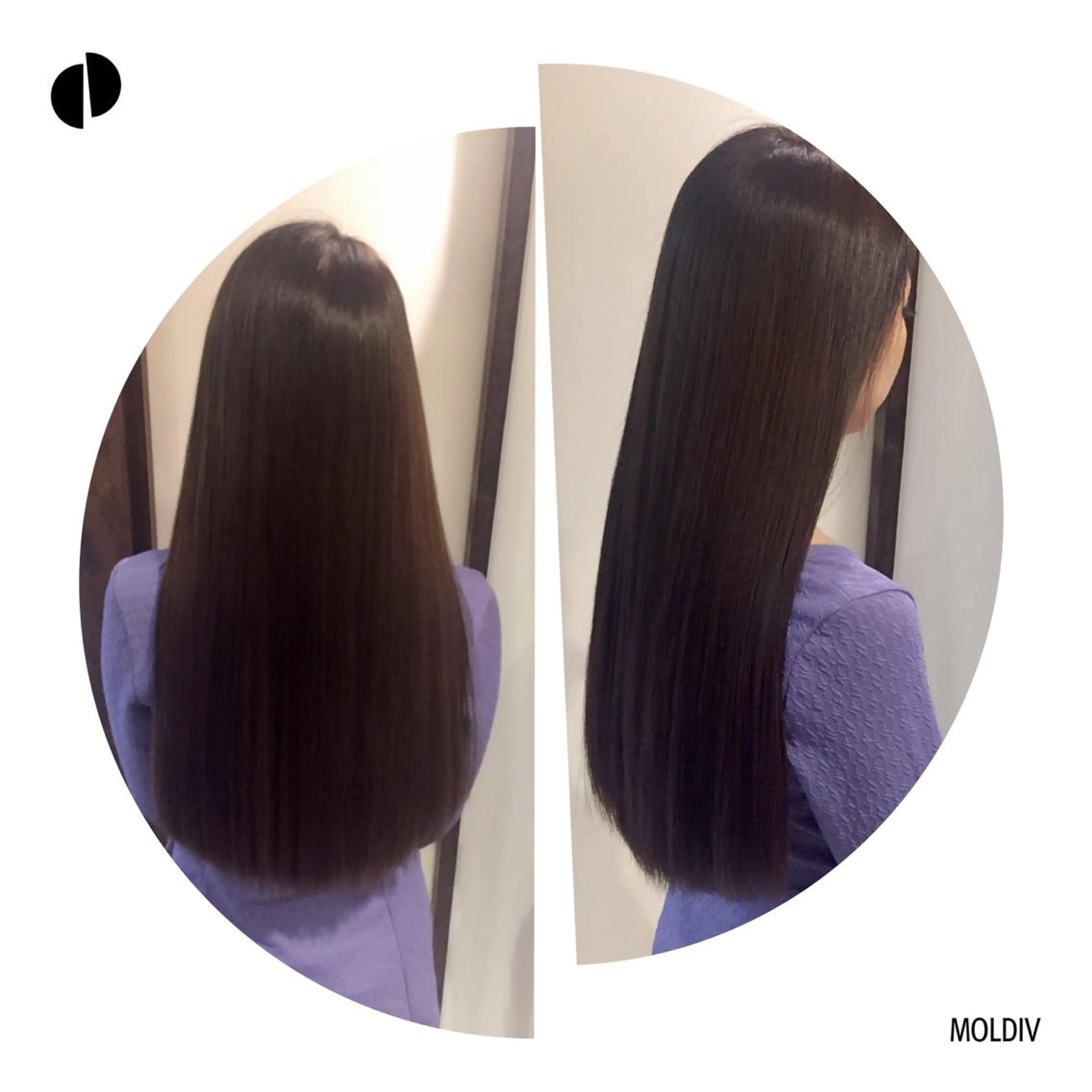 ロング カラー アッシュ ハイライトカラー ネイビーカラー ハイライト ✨縮毛矯正✨髪質改善 ナカシマ ユミのヘアスタイル