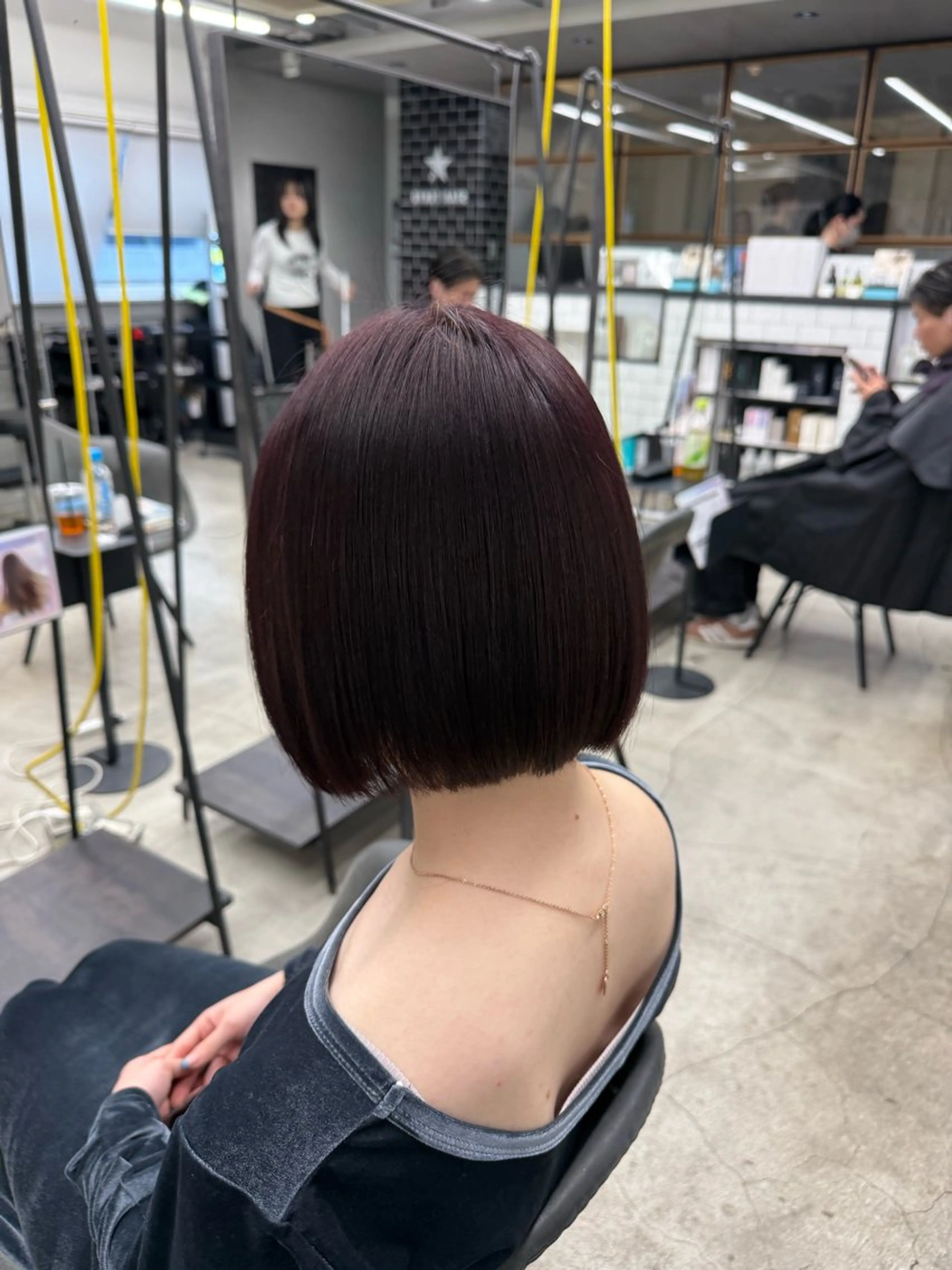 カラー ボブ 酸性ストレート ヘアカラー 縮毛矯正 トリートメント 韓国🫧髪質改善🫧 縮毛矯正🫧陽菜🫧のヘアスタイル