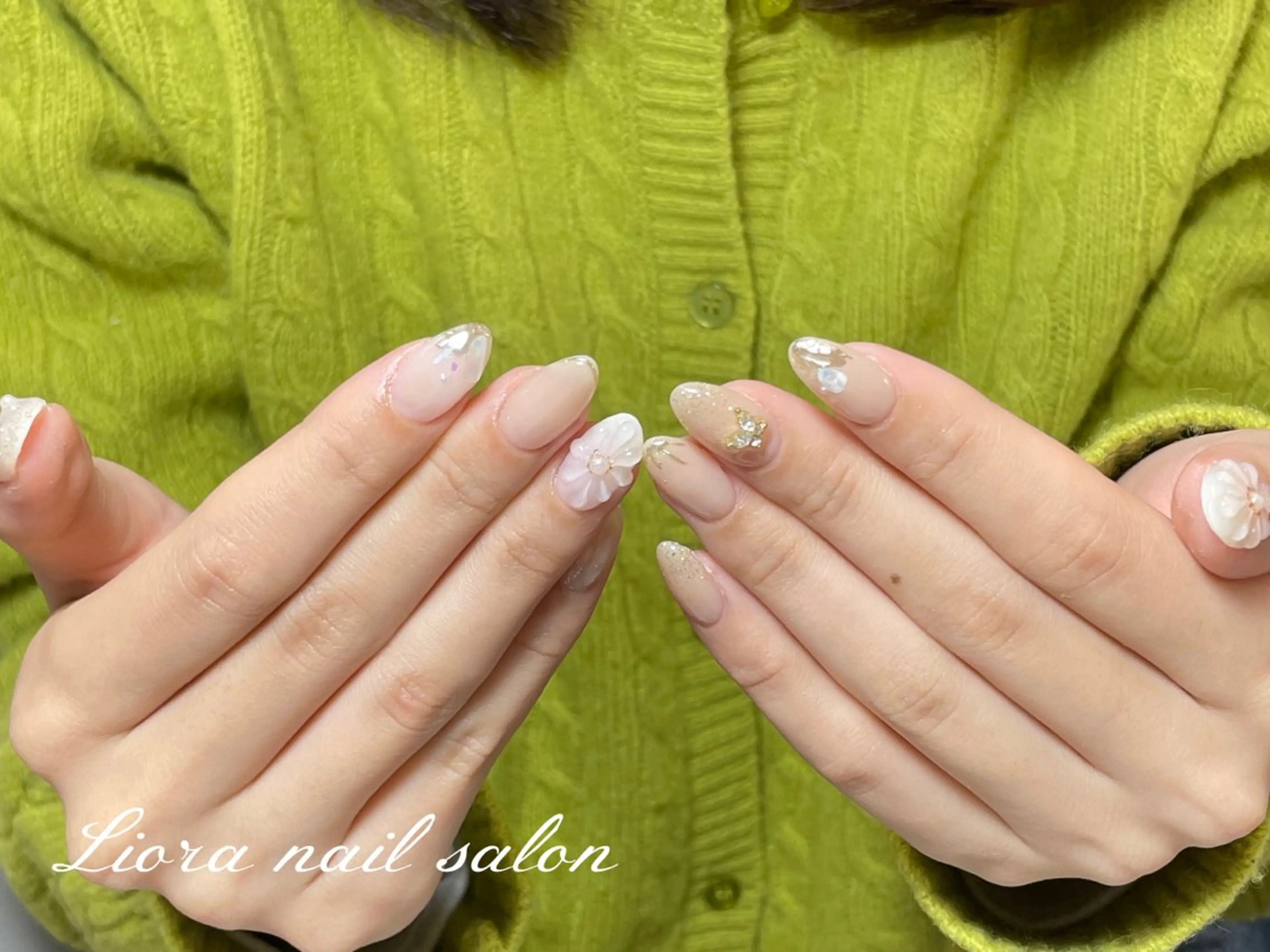 ネイル チークネイル フットネイル フレンチネイル ジェルネイル ガーリー ハンドネイル Liora nail スカルプ専門店のネイルデザイン