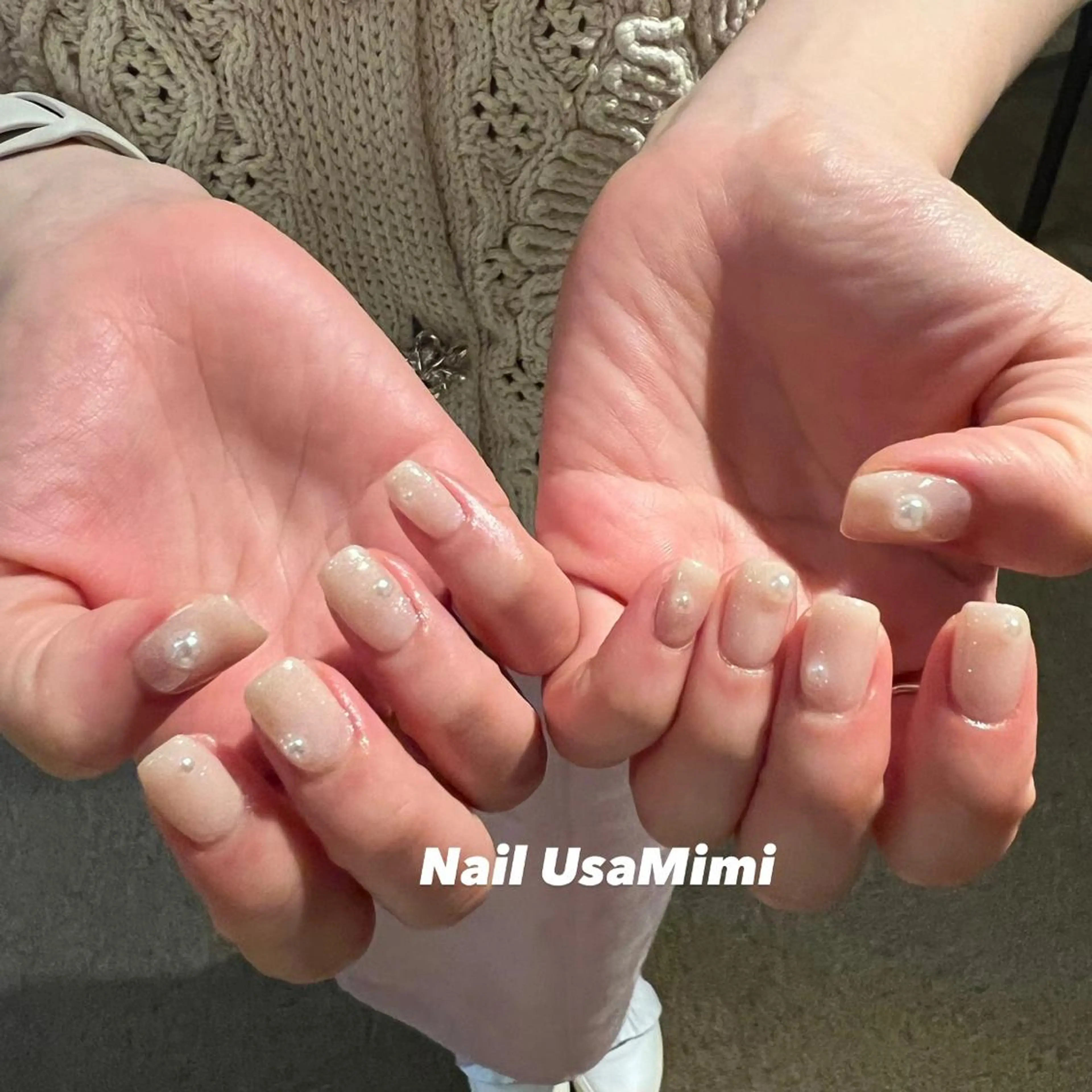 ネイル クリアネイル フットネイル ジェルネイル マグネットネイル 持ち込み 本町ネイルNail UsaMimiのネイルデザイン