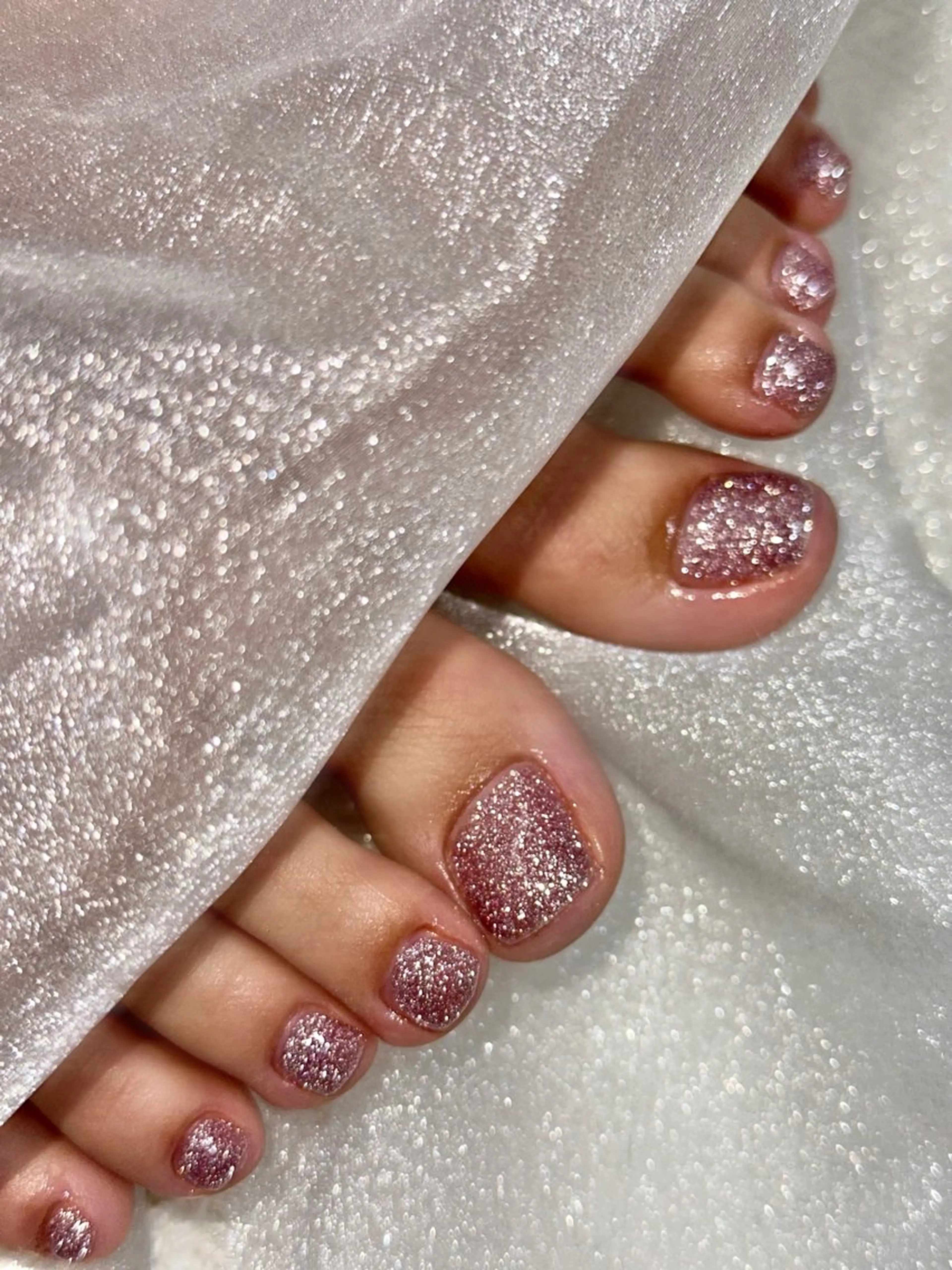 フット🩶ワンカラーネイルの写真