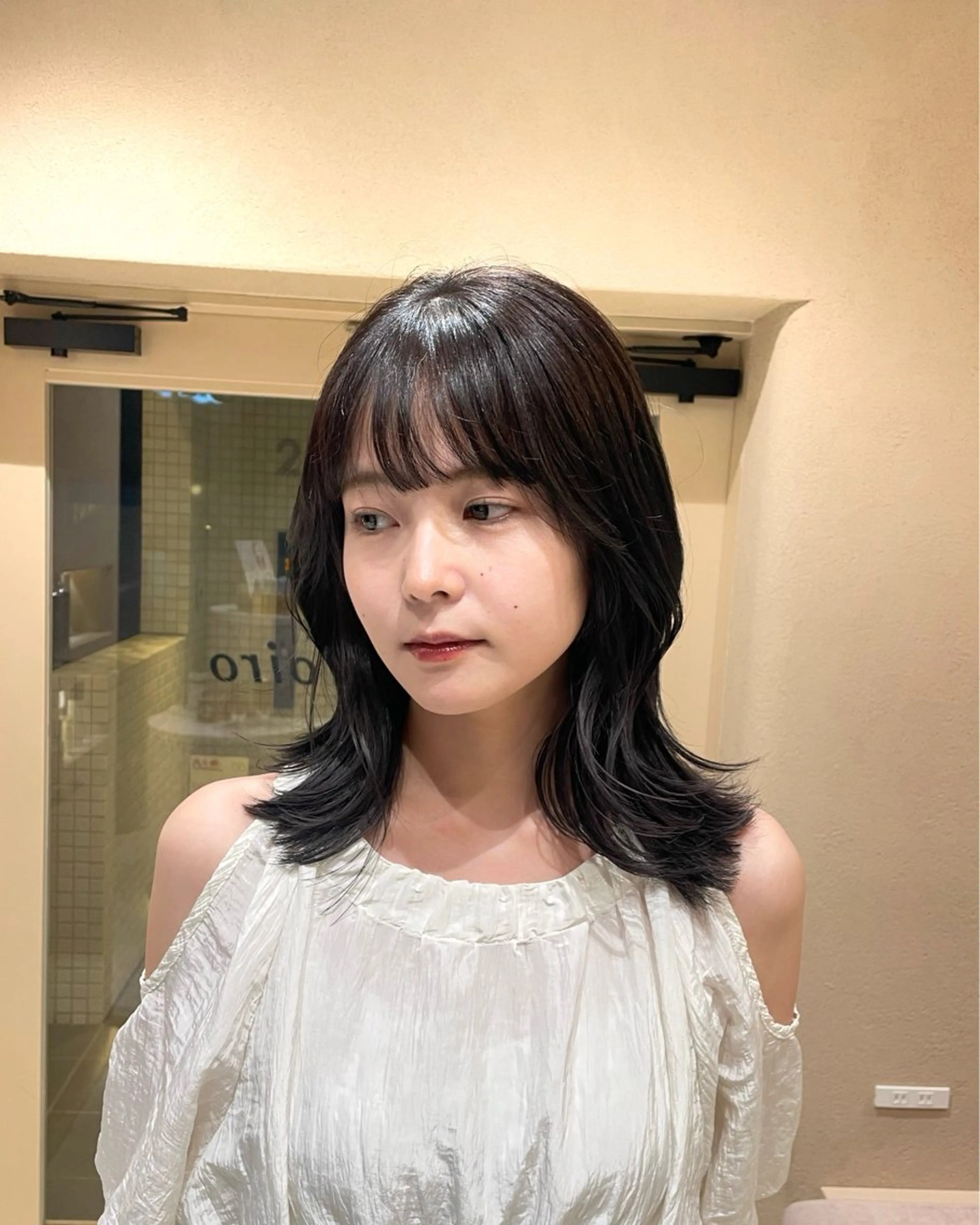 ミディアム カラー カット ヘアカラー トリートメント 暖色系カラー/オリー ブカラー💚宮城のヘアスタイル