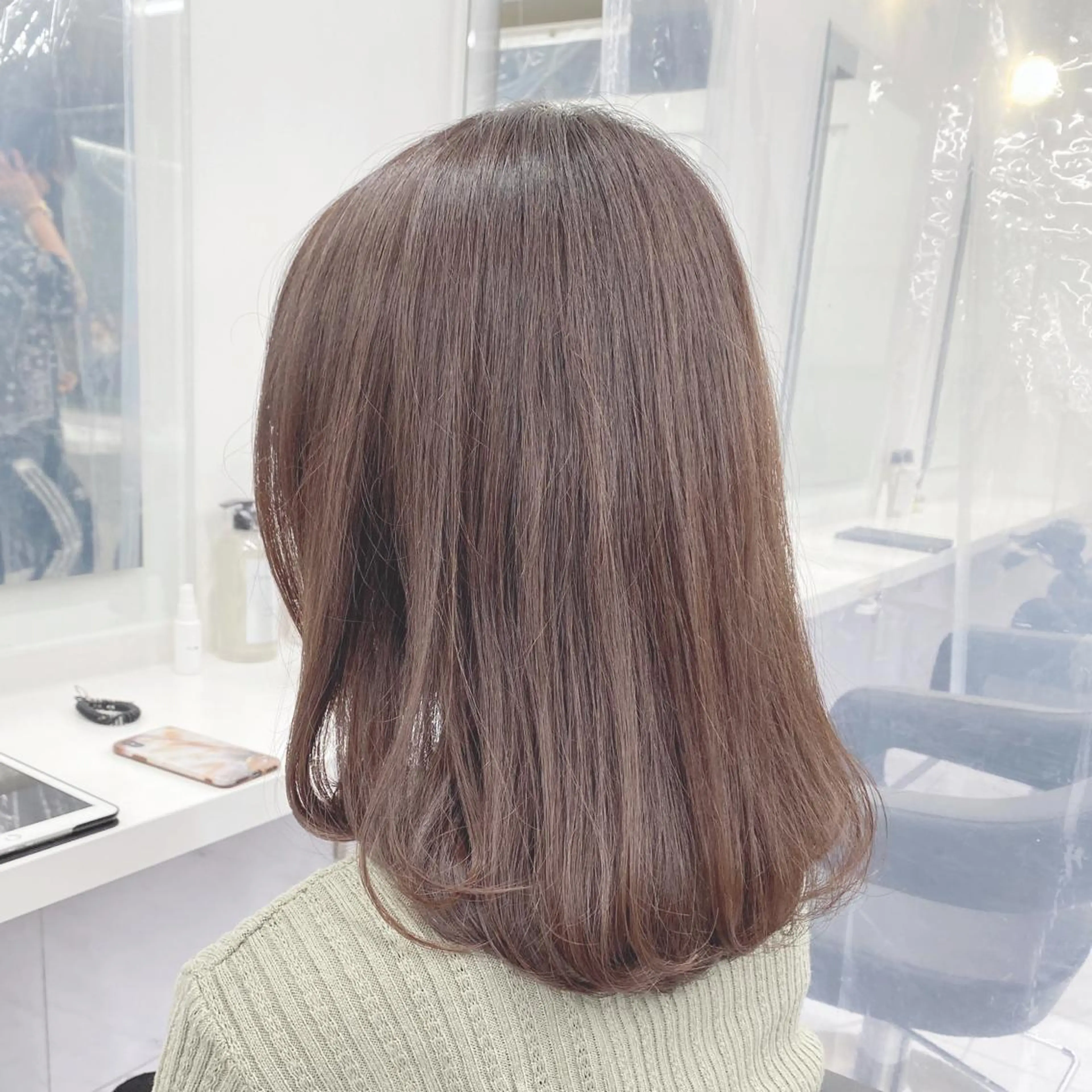 セミロング カラー ヘアアレンジ メンズ特化 水口湧太のヘアスタイル