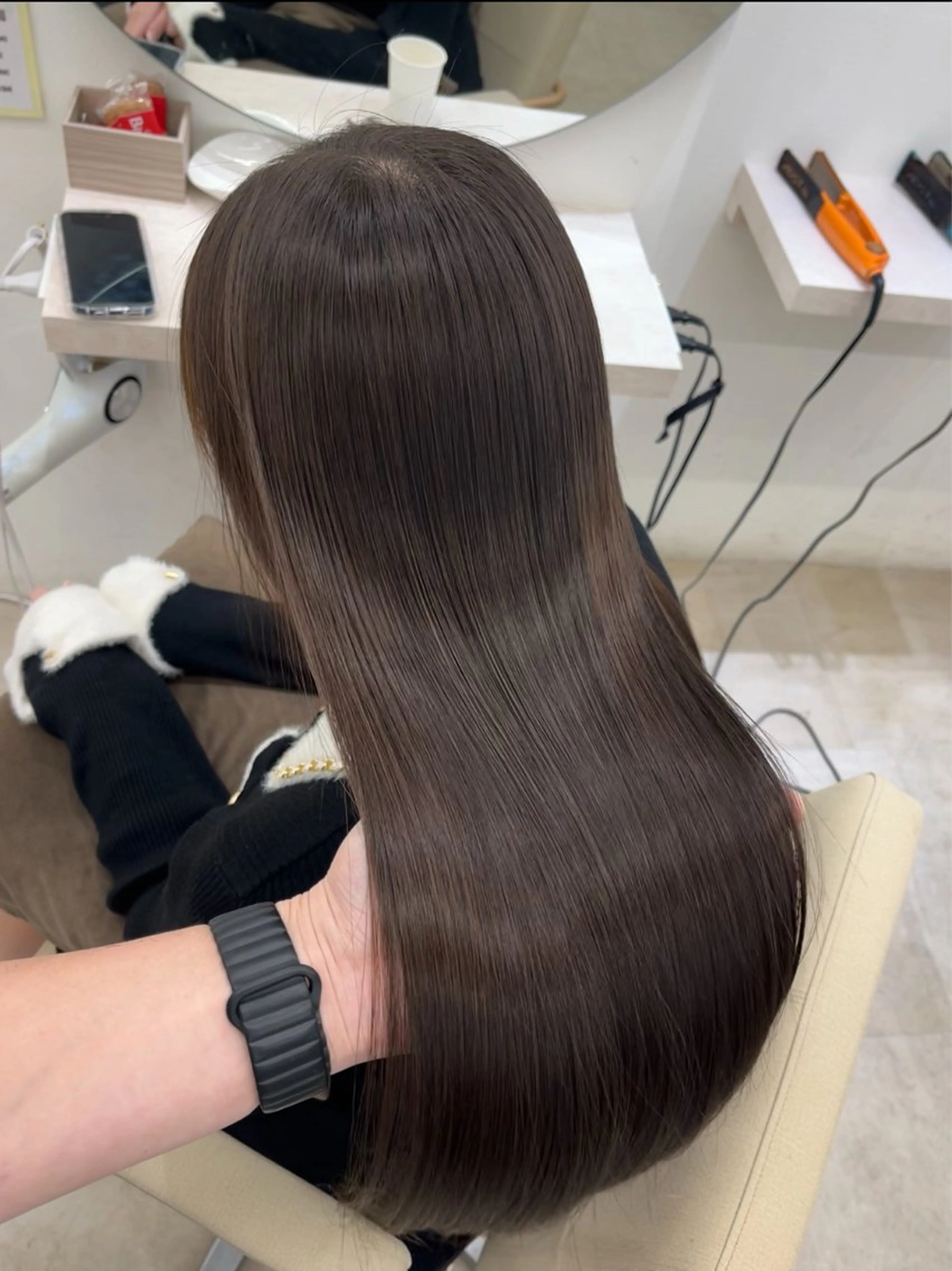 ロング カット ヘアカラー 縮毛矯正 トリートメント 髪質改善/縮毛矯正 梅田茶屋町/西尾祐作のヘアスタイル
