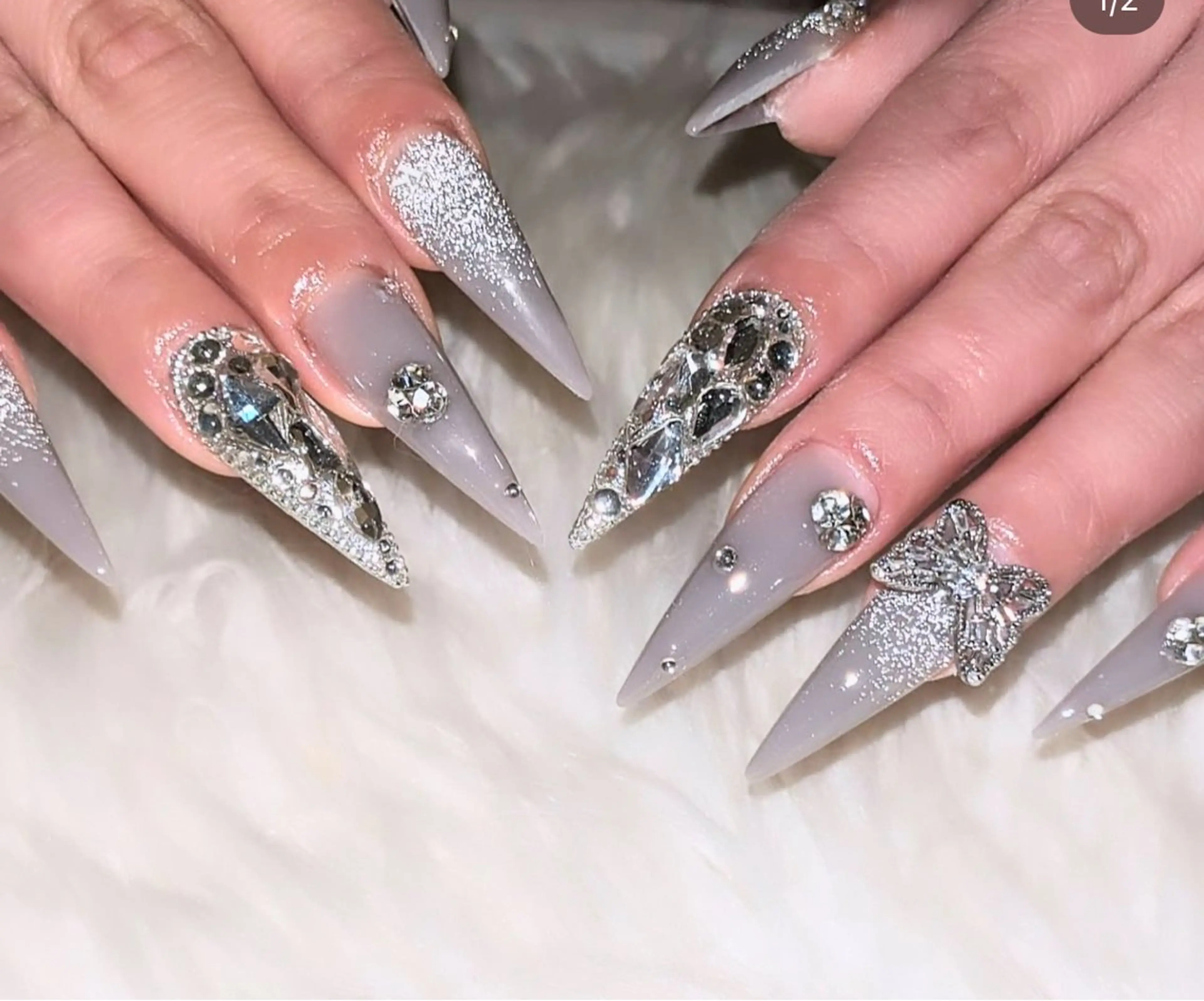 ネイル ジェルネイル 韓国ネイル マグネットネイル ネイルチップ 冬ネイル Lenie Nail Salonのネイルデザイン