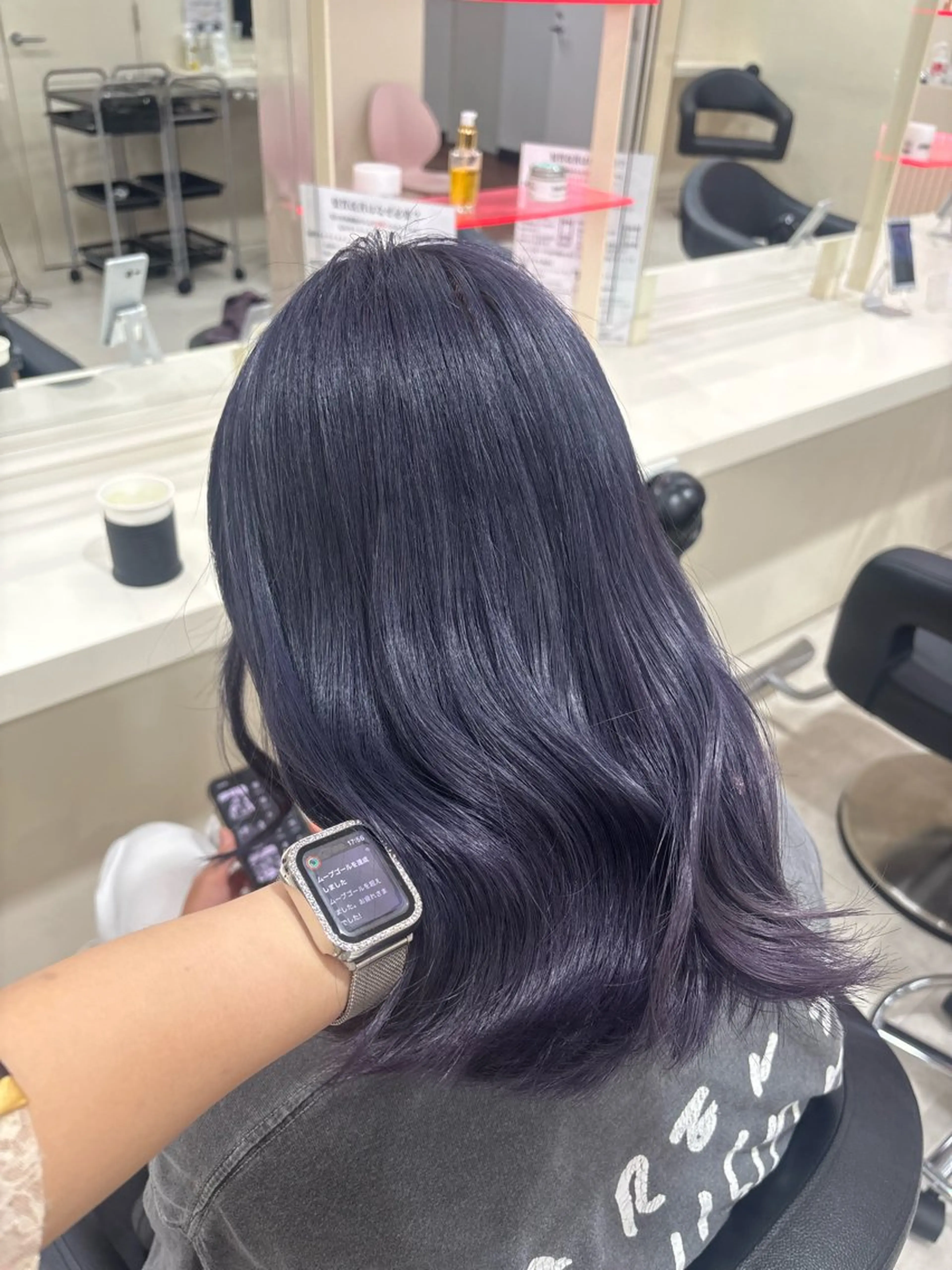 セミロング カラー ヘアアレンジ ヘアカラー 💟RINNA 艶カラー💟のヘアスタイル