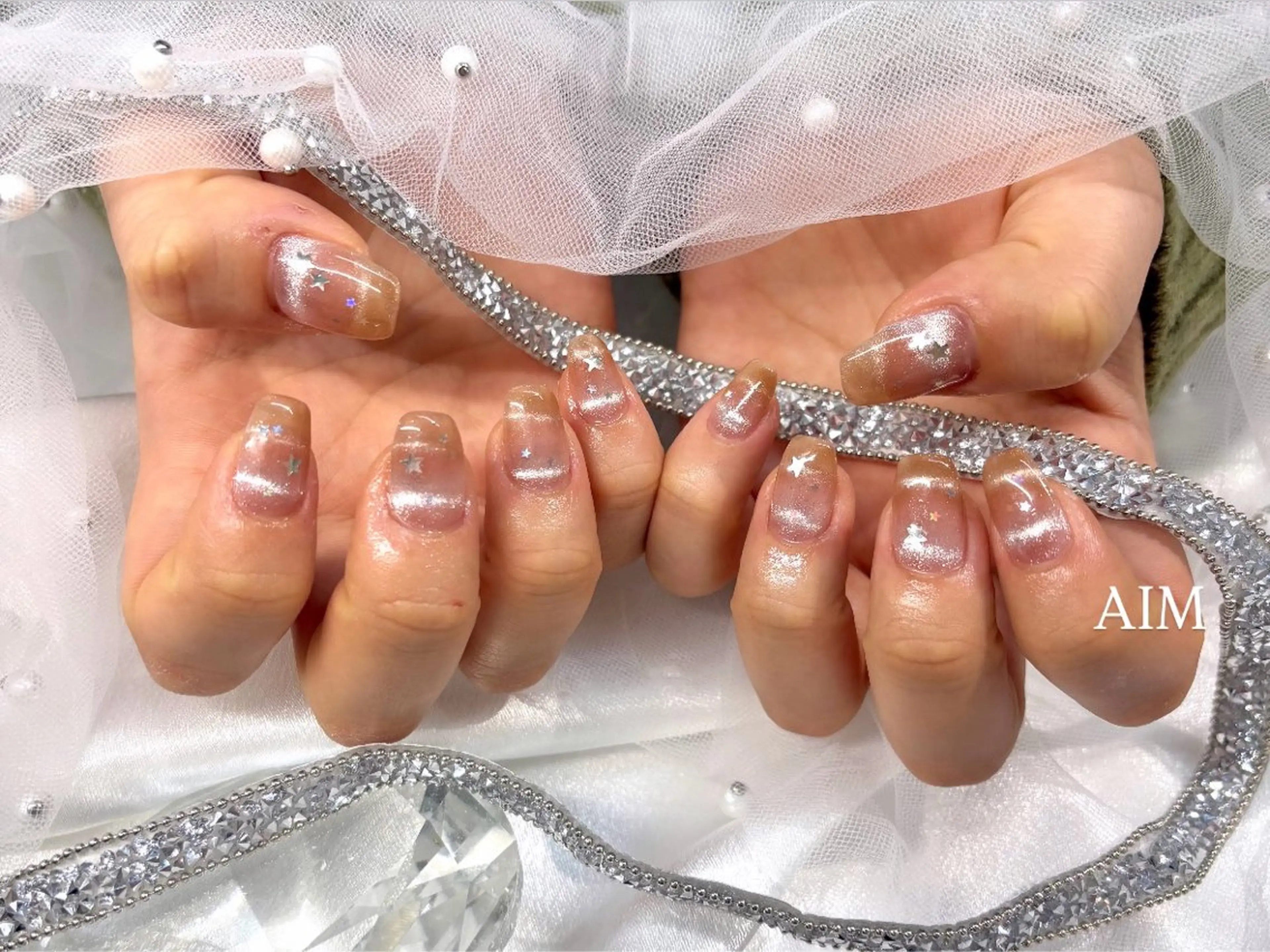 ネイル ハンドネイル ネイルサロンAim 河原町［ヘアセット　ヘアエクステ　着付　専門店］所属・AIM 百夏のネイルデザイン