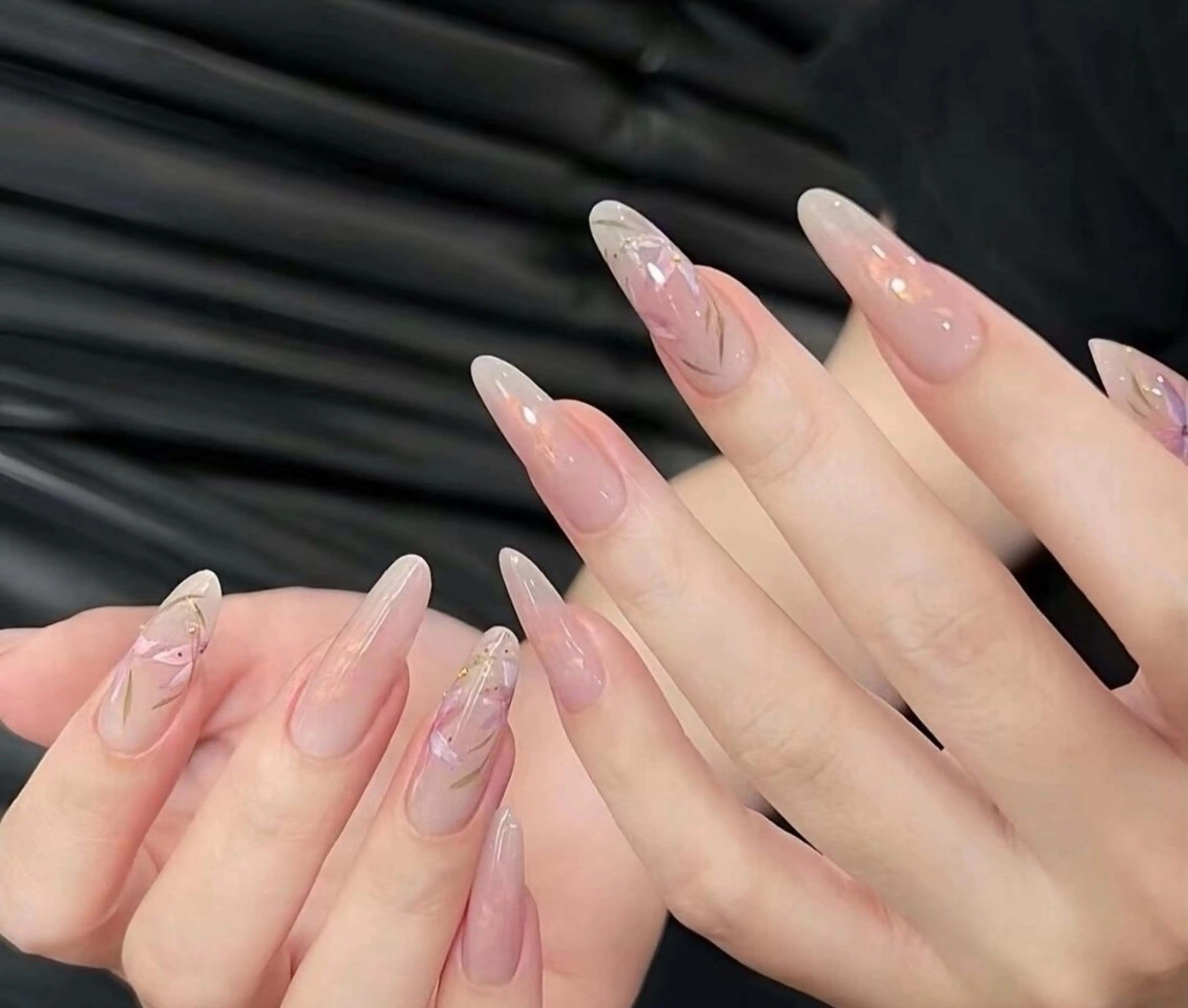 ネイル チークネイル 長さ出し フレンチネイル ガーリー 韓国ネイル sun nail池袋 モデル募集のネイルデザイン