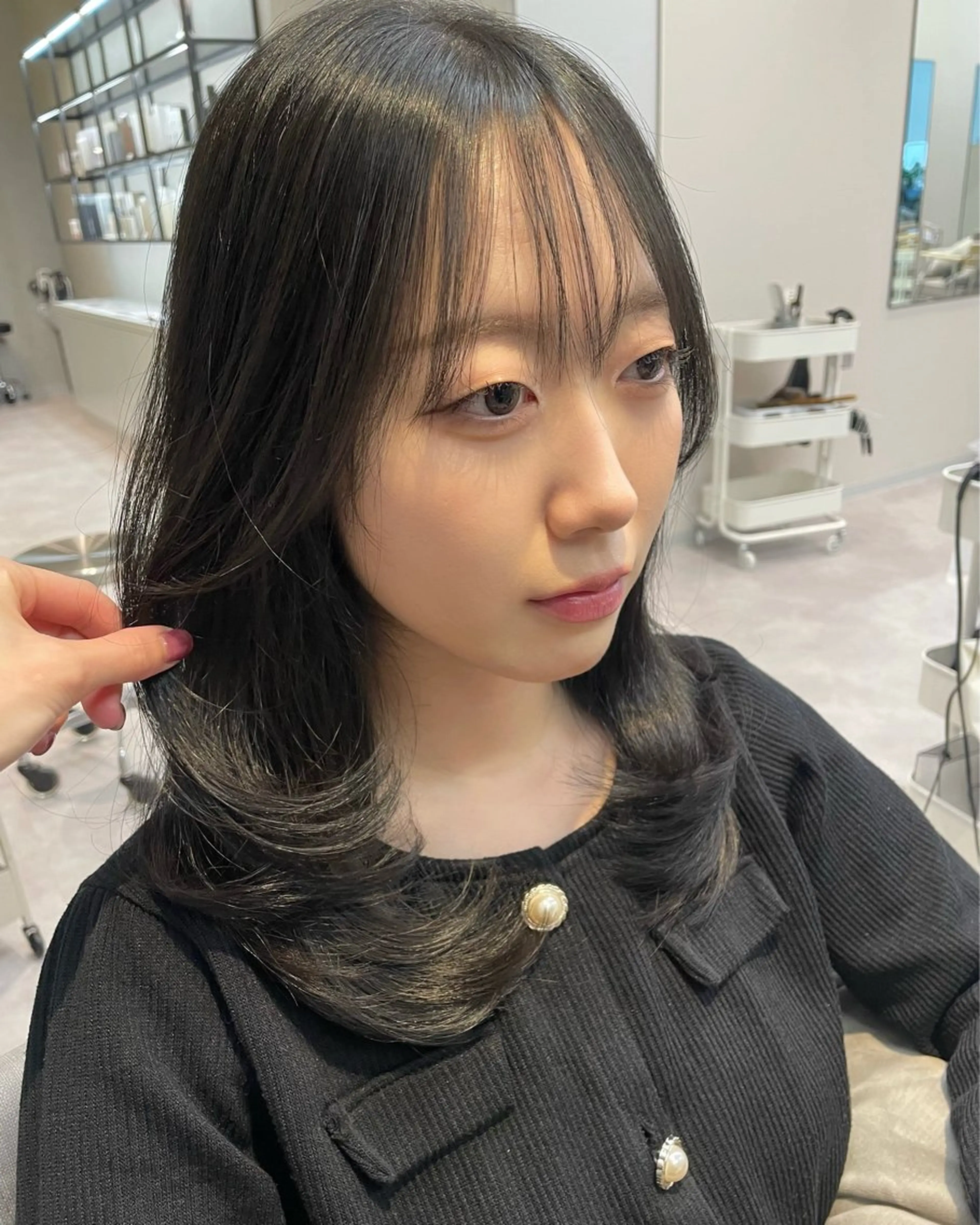 ミディアム 森 はるかのヘアスタイル