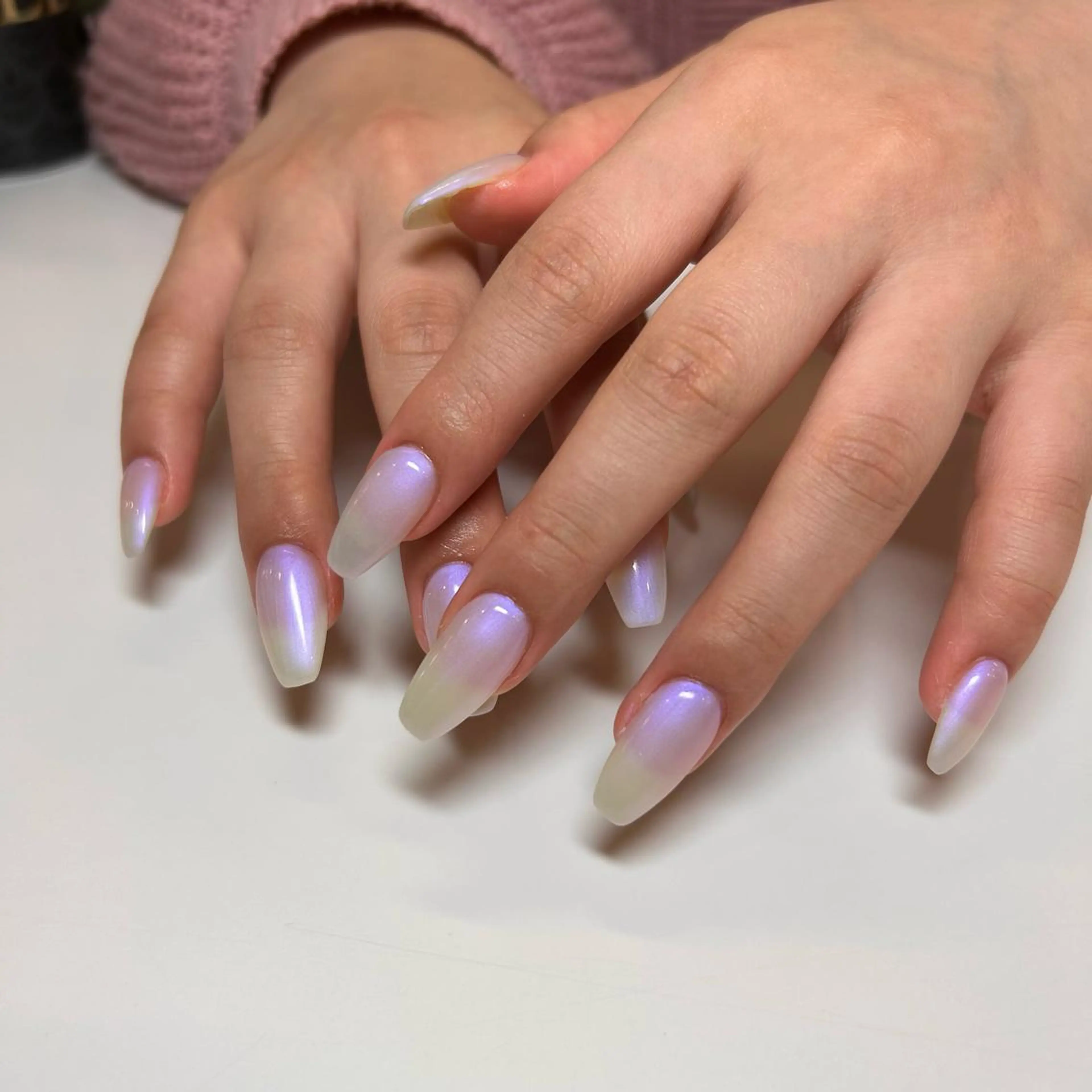 長さ出し10本×ワンカラー・ラメグラデーションの写真