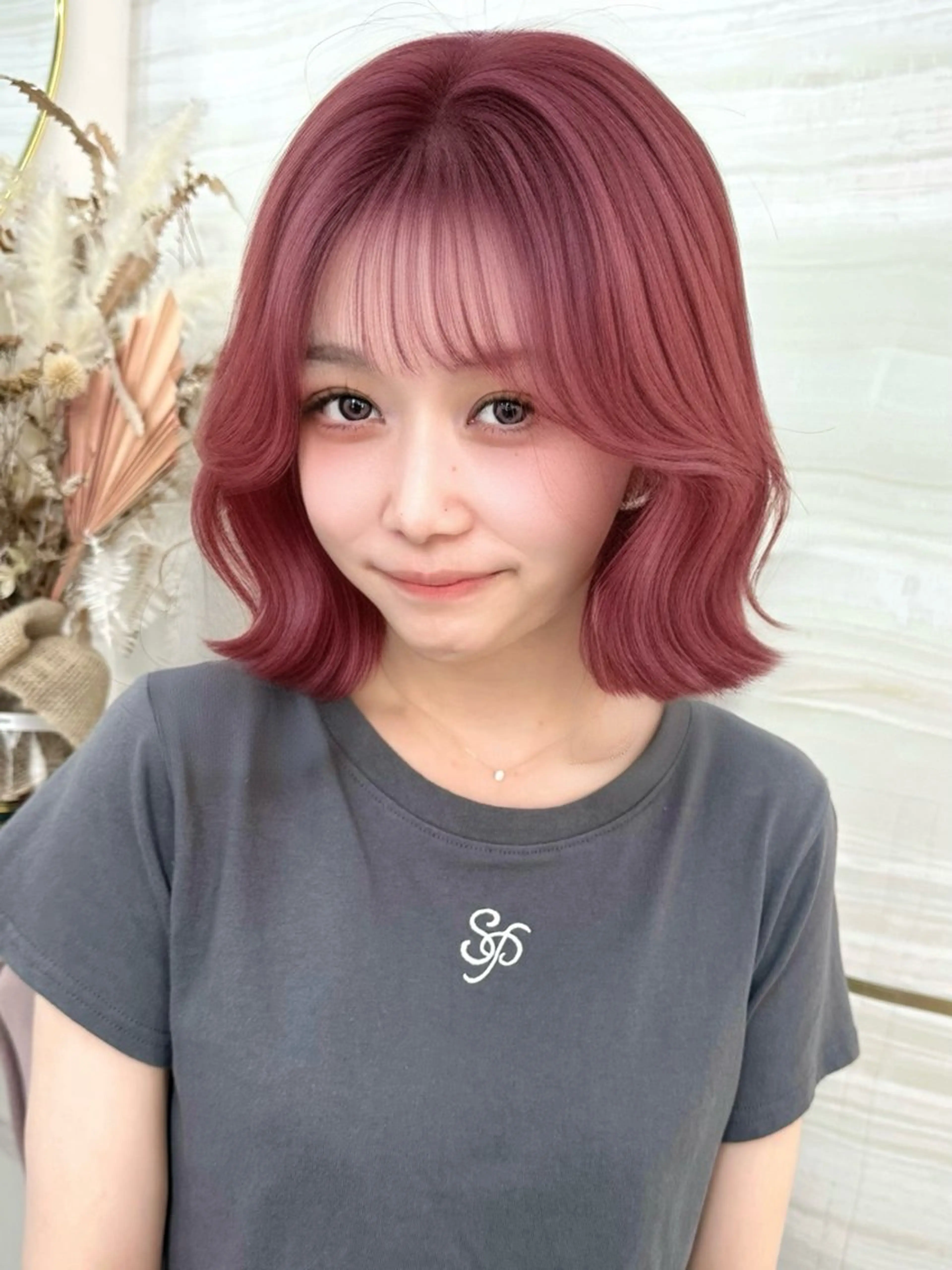 ミディアム カラー アッシュ ベージュカラー ブリーチ ブラウンカラー ケアブリーチ 🦋高瀬寛菜🦋 韓国/ブリーチのヘアスタイル