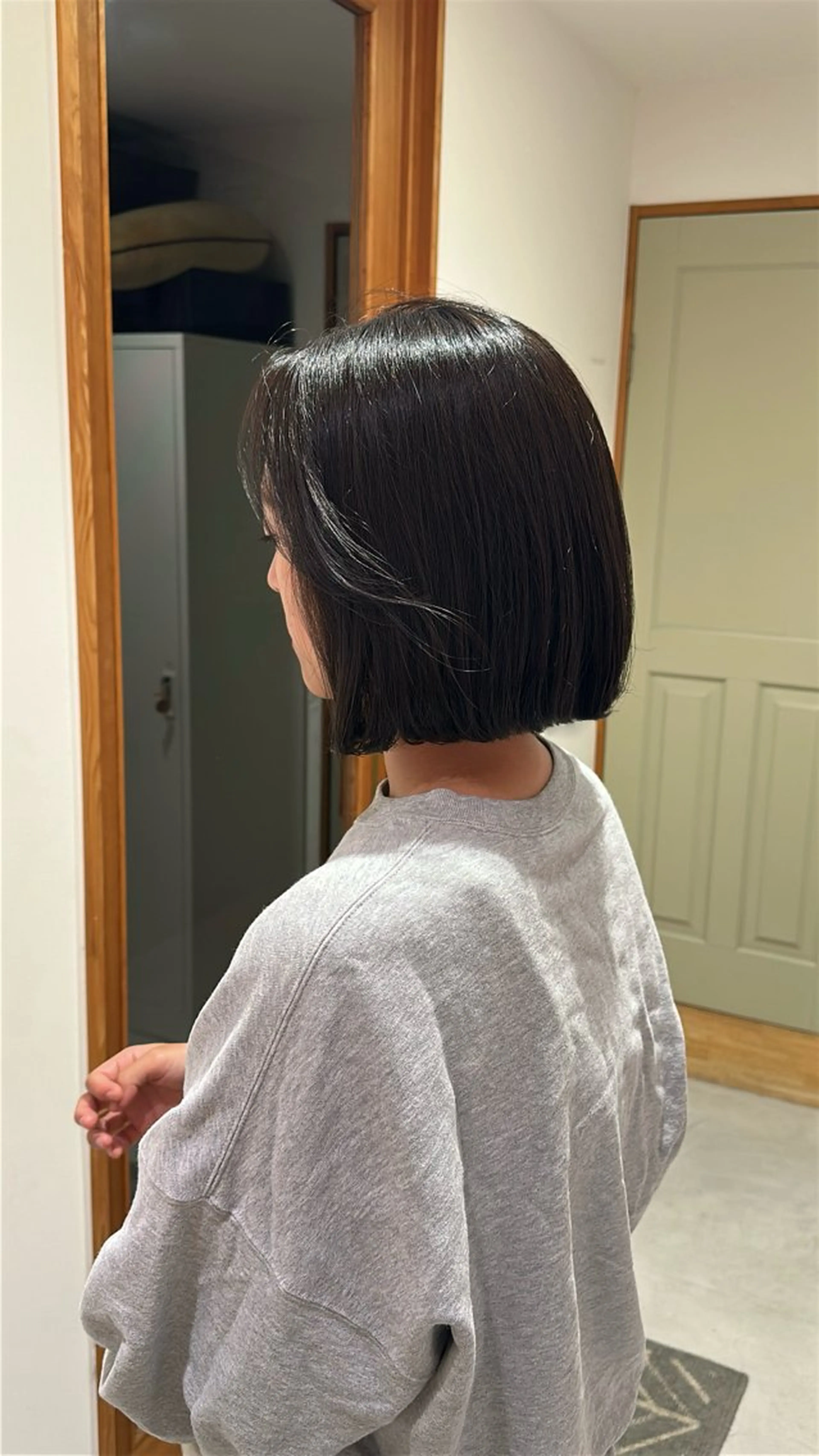 ミディアム カット ツヤ感/透明感カラー /蟹江/harunaのヘアスタイル