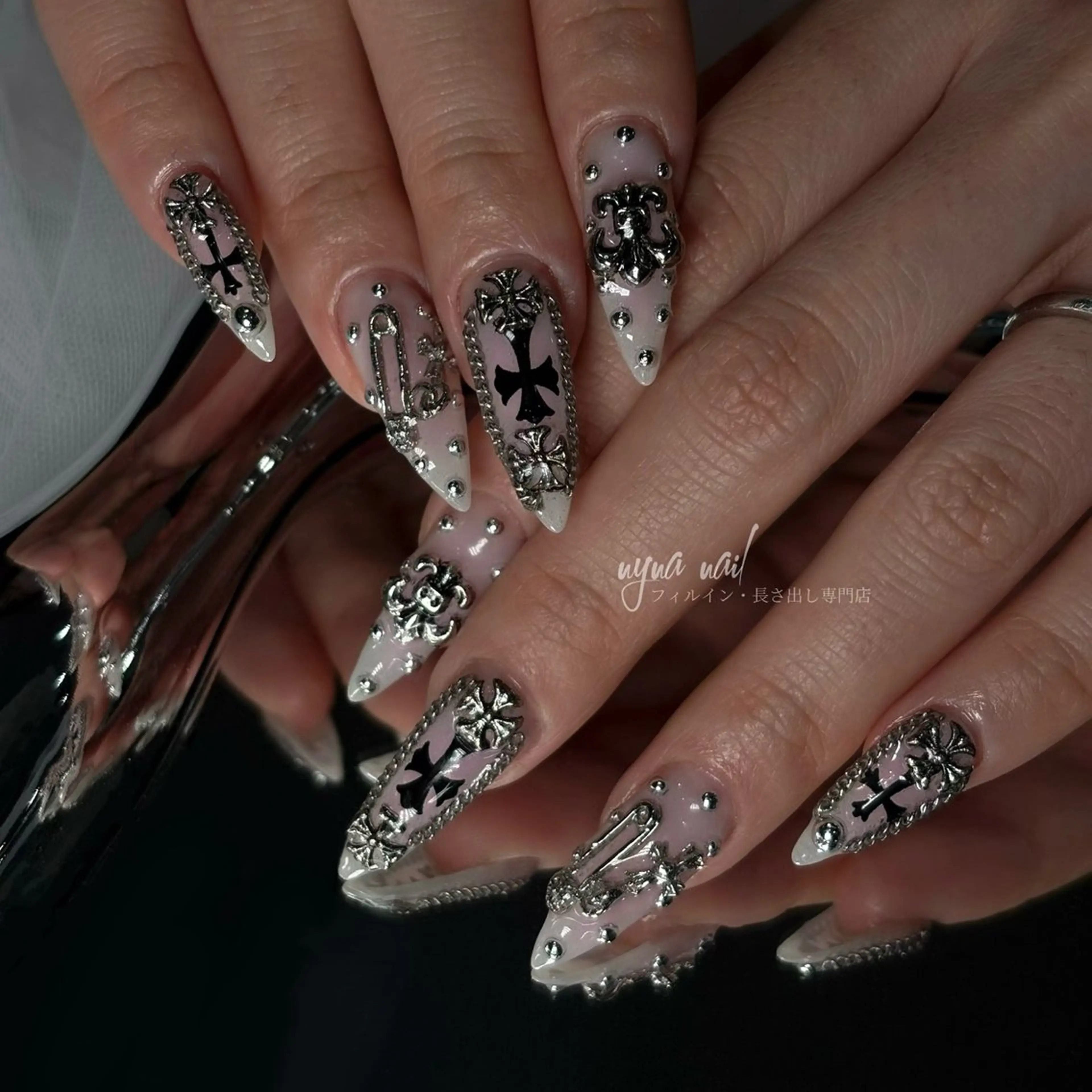 ネイル 長さ出し ネイルチップ Y U K Iのネイルデザイン