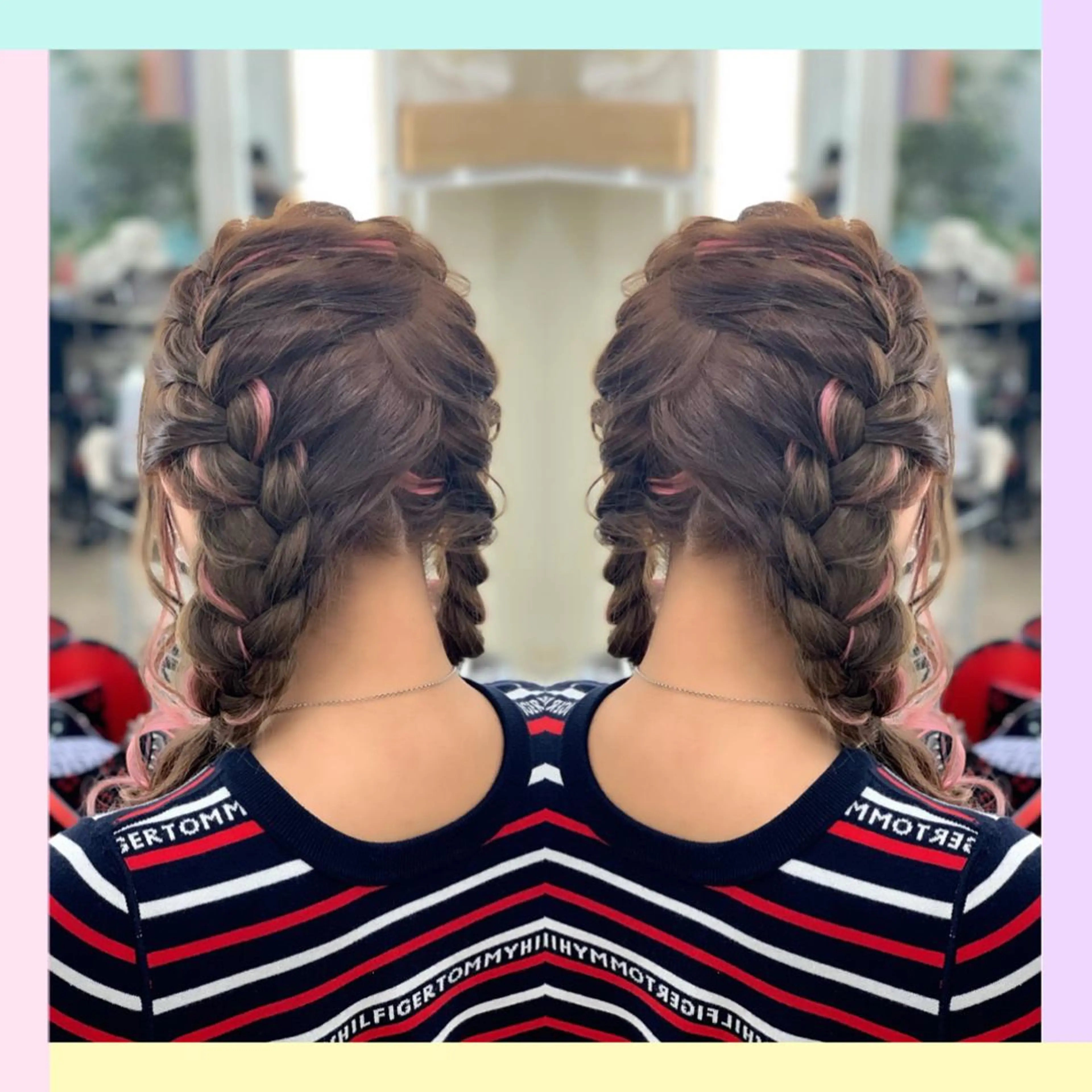 ロング カラー カット ヘアカラー トリートメント エクステ れん/ハイトーン /エクステ/韓国風のヘアスタイル