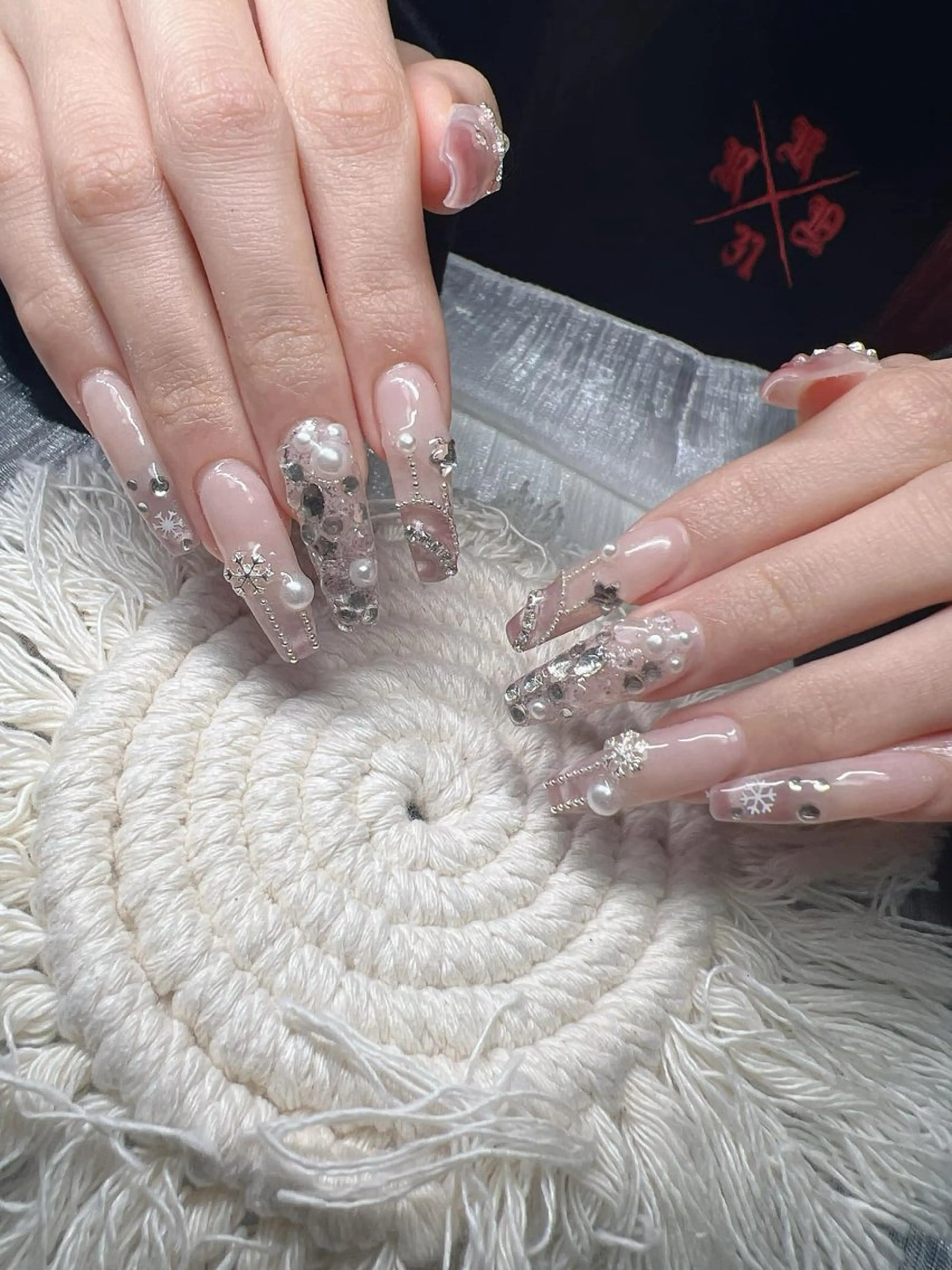 ネイル オーロラネイル チークネイル 長さ出し フットネイル フレンチネイル Lee Nails チップ長さだし専門店のネイルデザイン