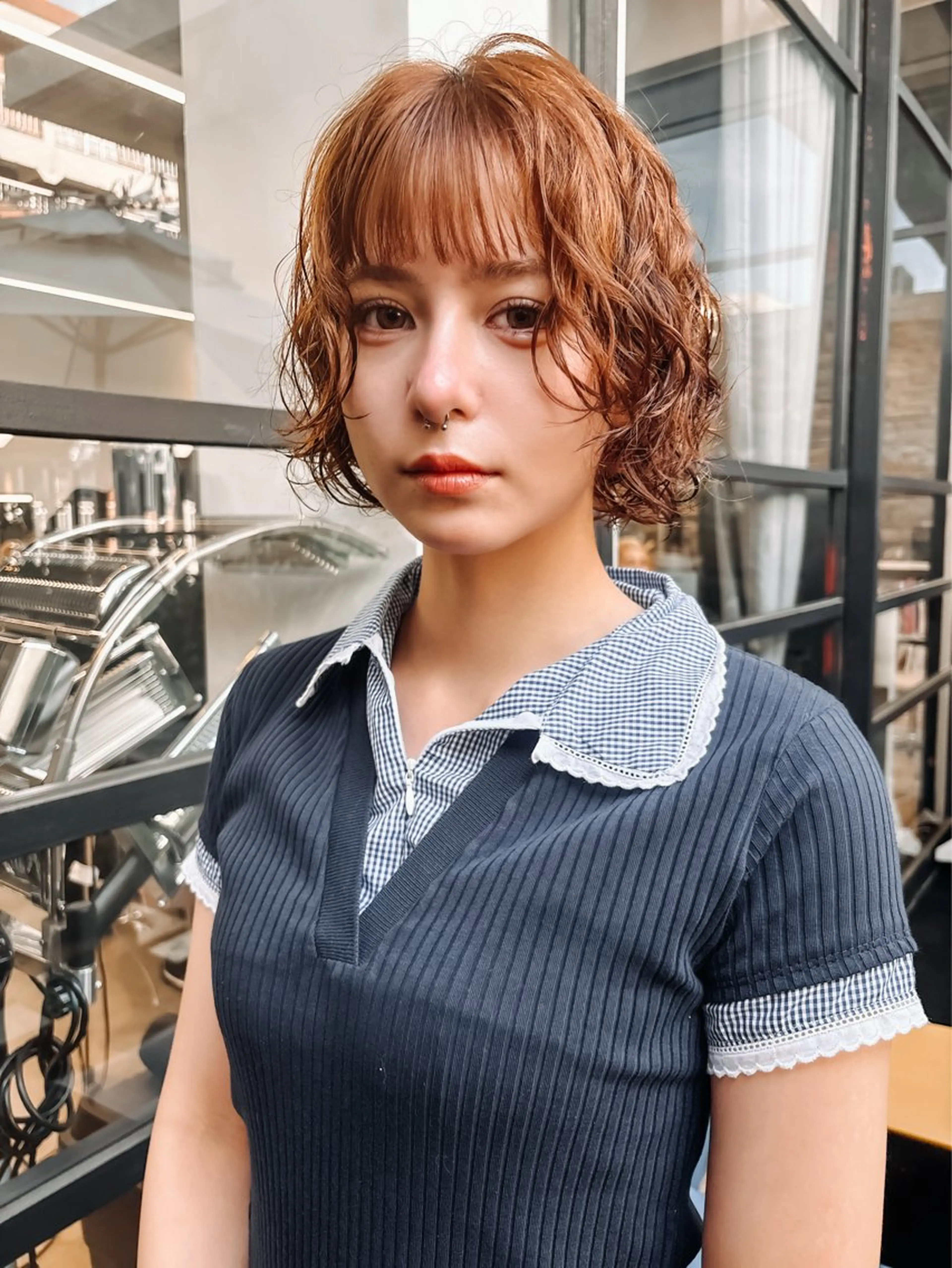 カット+ケアカラー+ケアパーマ+トリートメントの写真