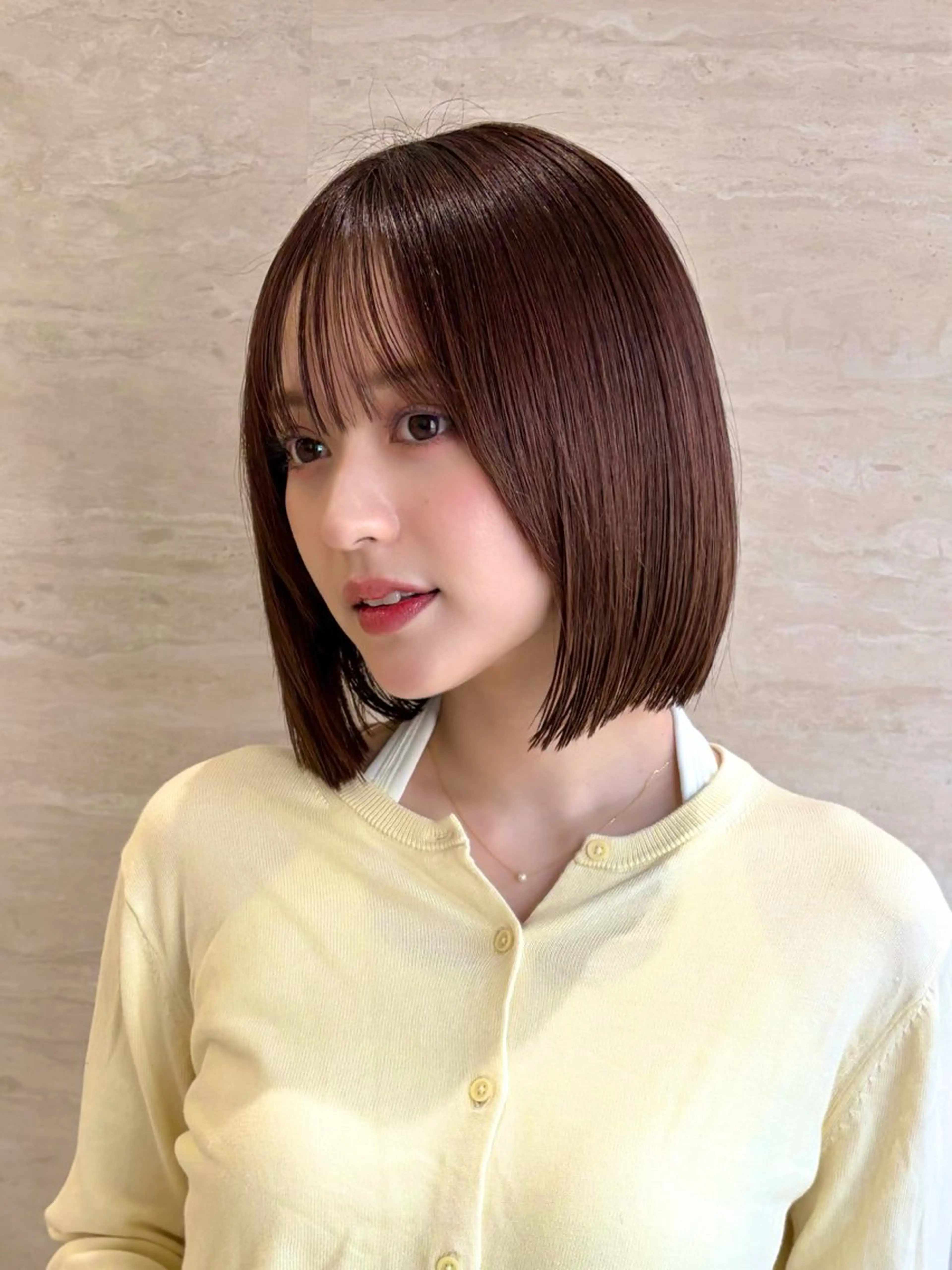 ショート カラー 透明感カラー 似合わせカット カット 韓国/タッセルボブ /レイヤーボブのヘアスタイル