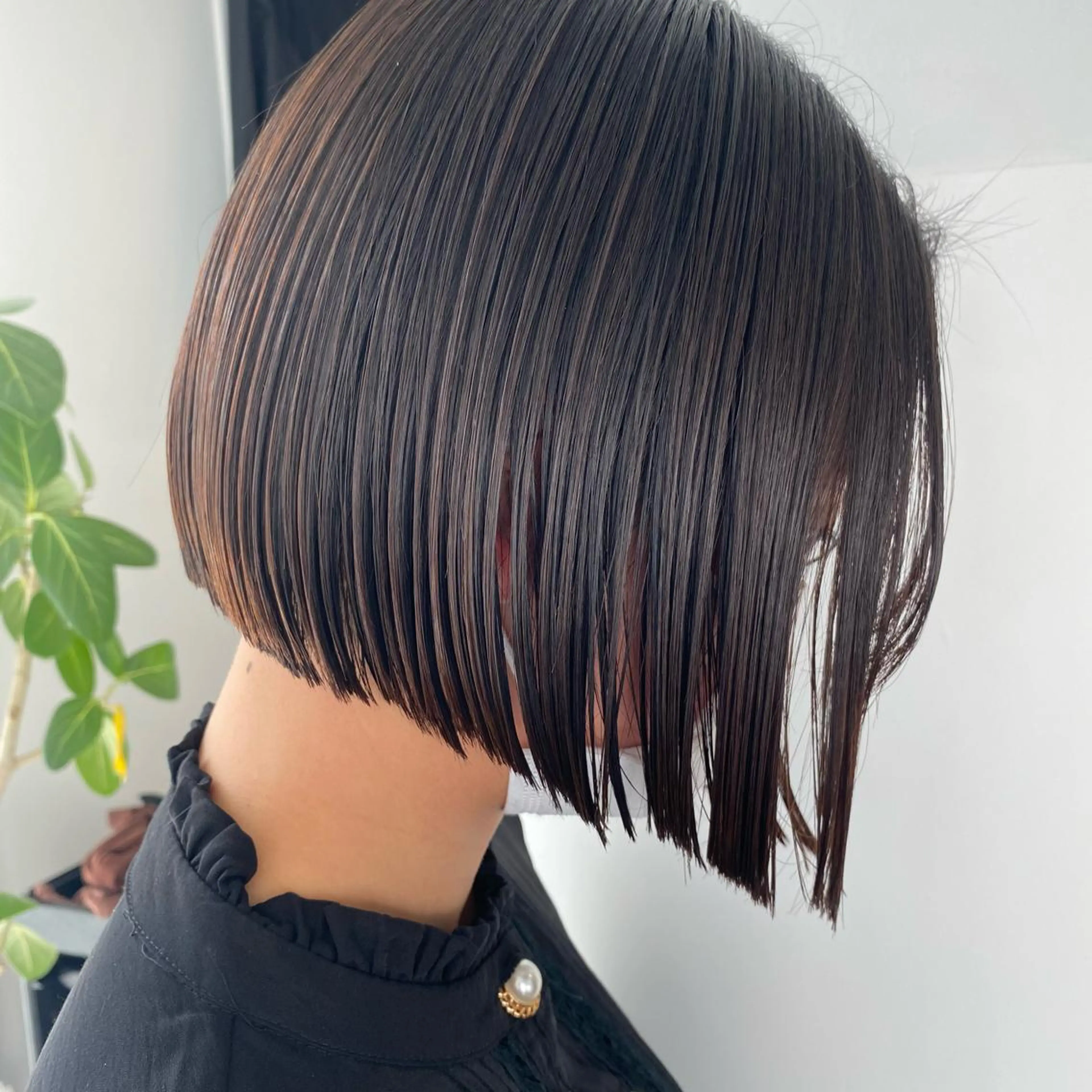 ショート カット センターパート/ 暖色カラーayuのヘアスタイル