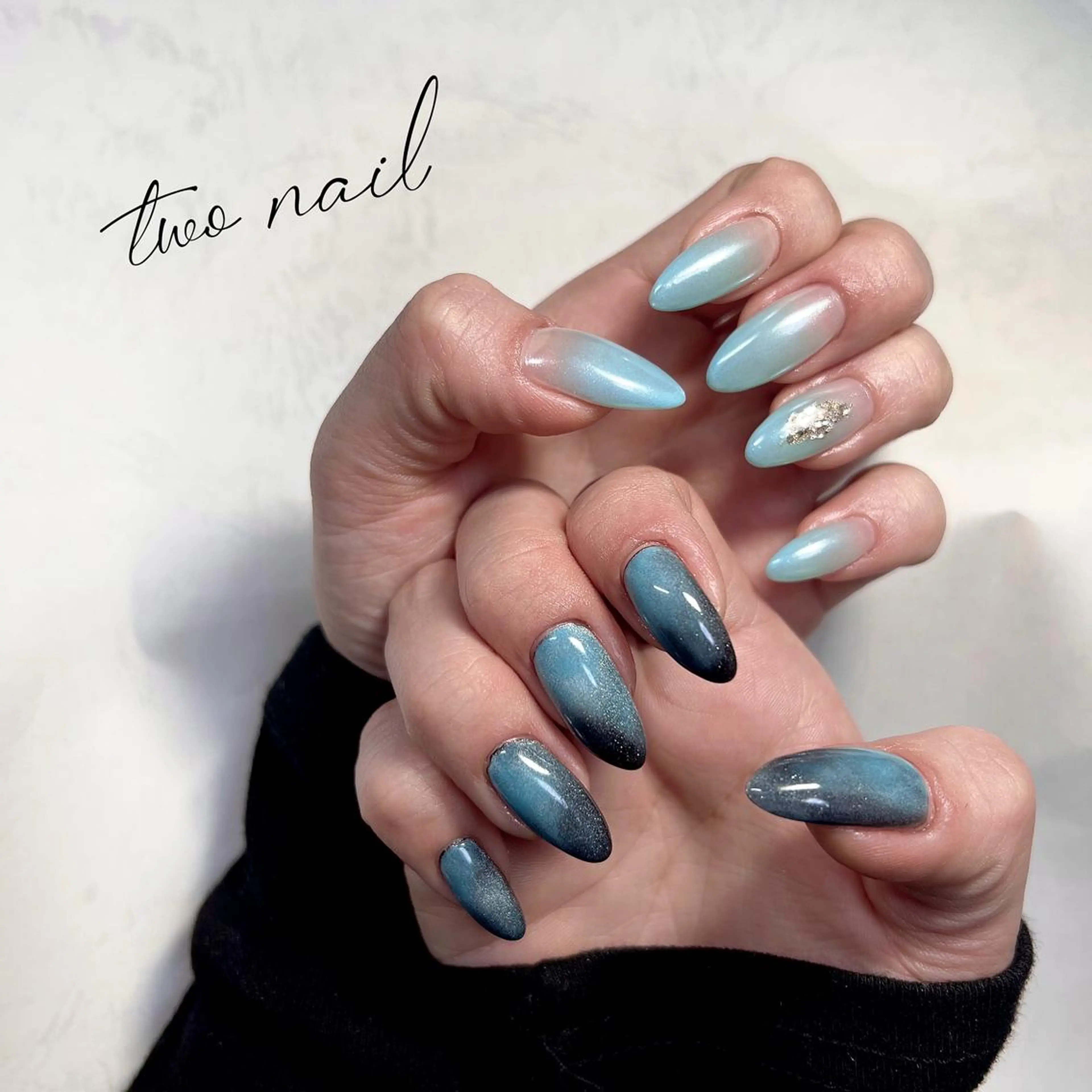 ネイル アートネイル フットネイル ハート マグネットネイル ニュアンスネイル two nailのネイルデザイン