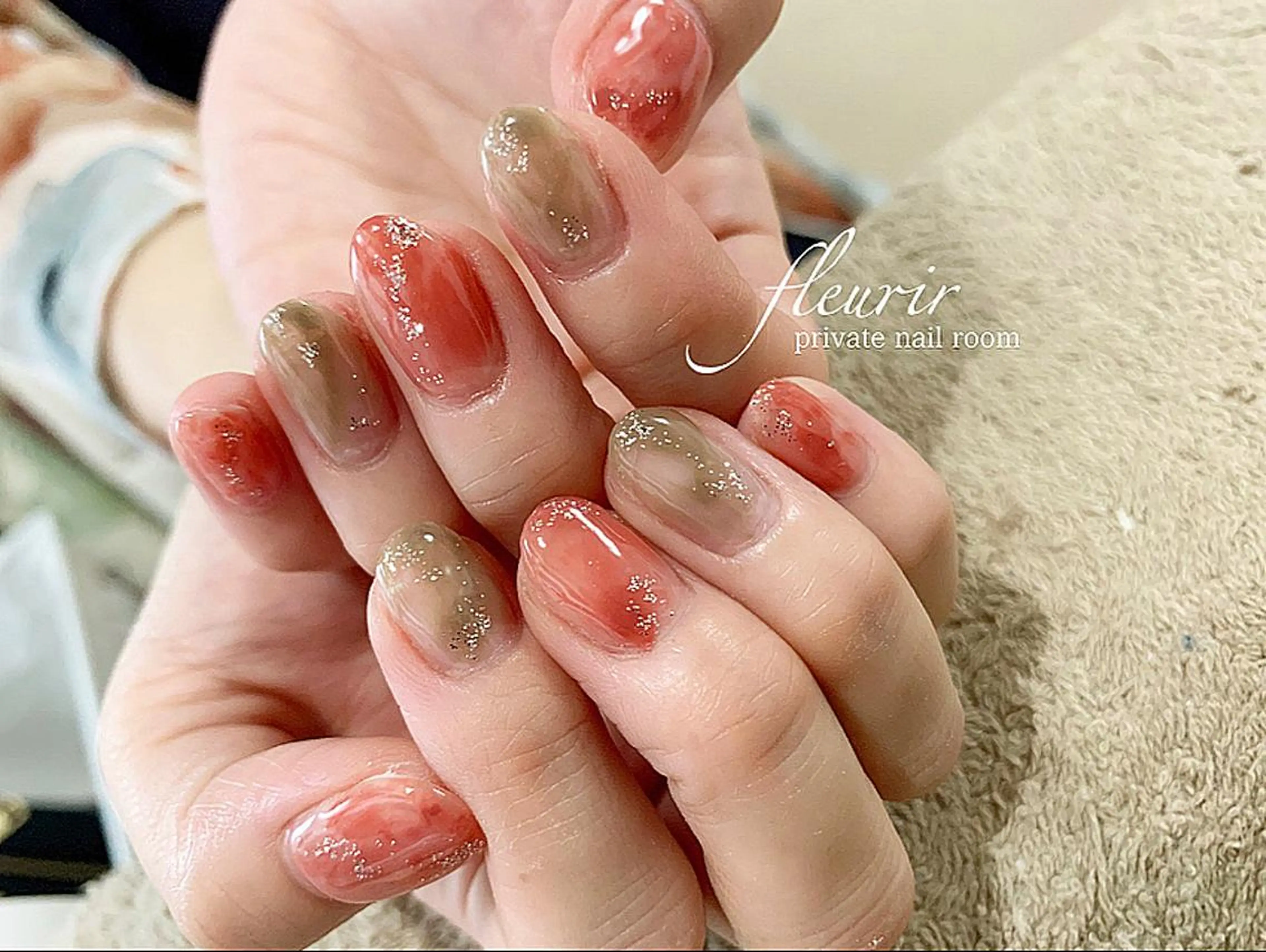 ネイル カジュアル ラメ(グリッター) シルバー フルリール 【プライベートサロンのネイルデザイン