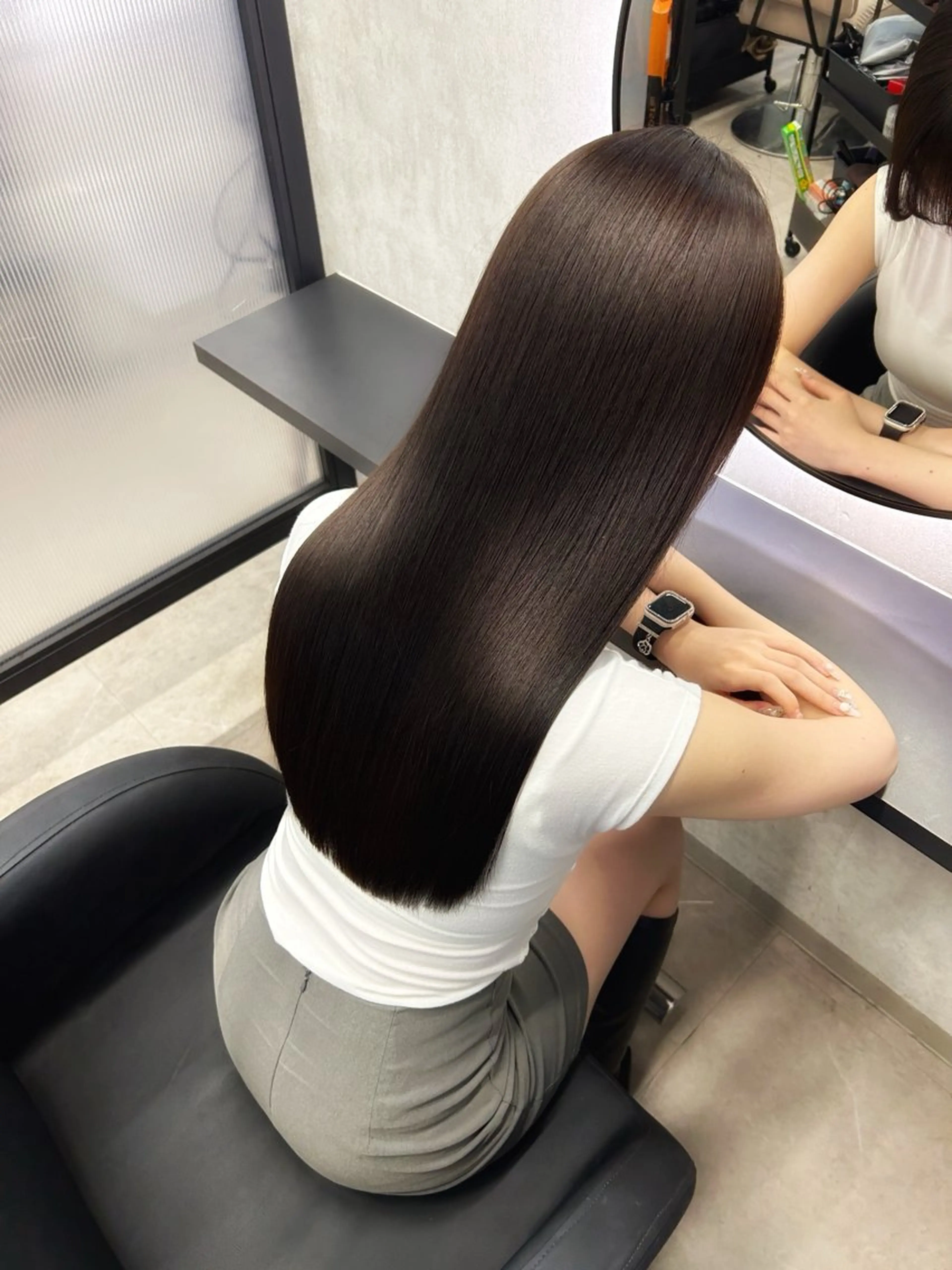 ロング カラー 髪質改善 韓国風ヘア ロング 縮毛矯正 カット ヘアカラー トリートメント 新宿/美髪矯正 髪質改善/韓国風山本のヘアスタイル