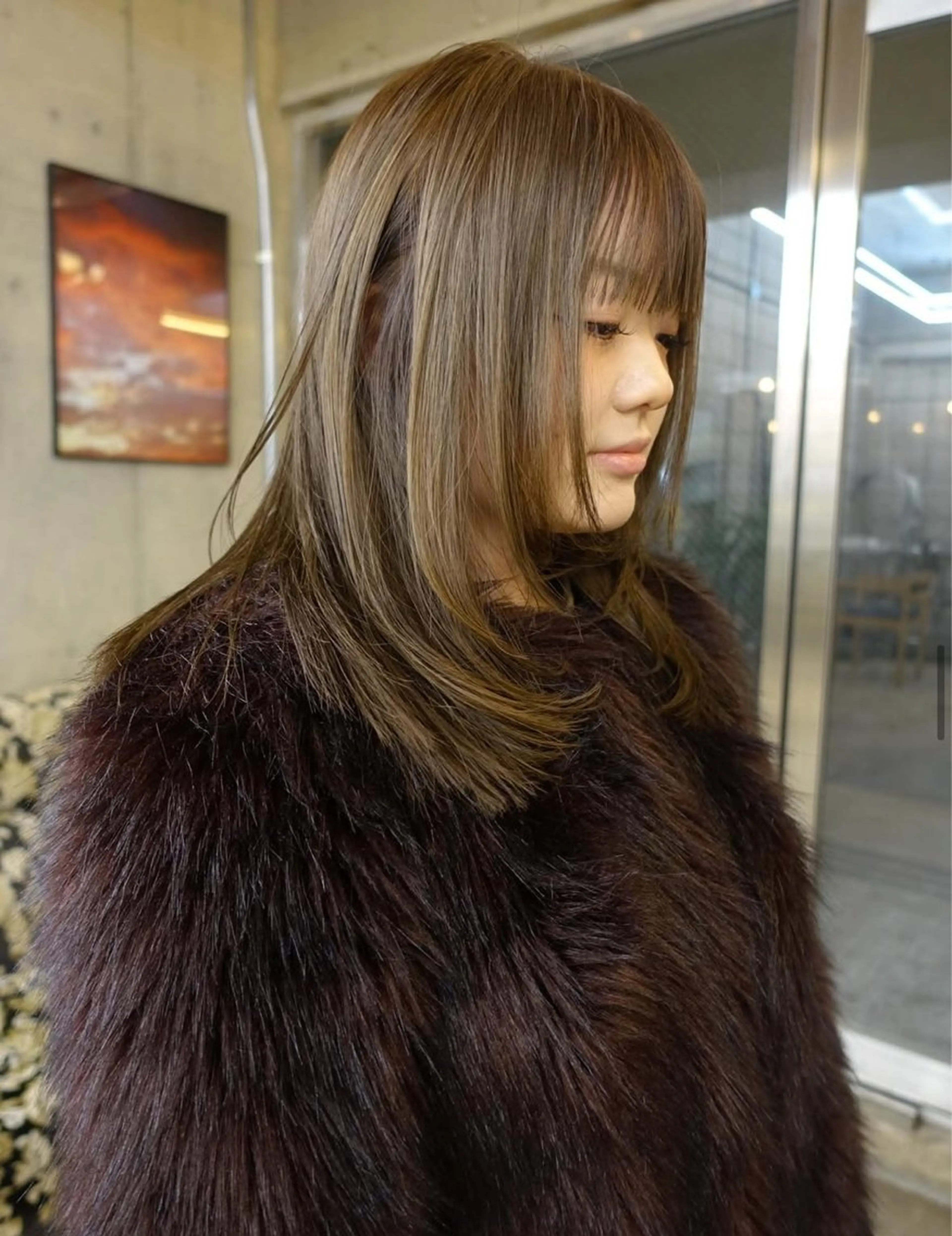 セミロング ヘアカラー 浅沼 伸昌のヘアスタイル