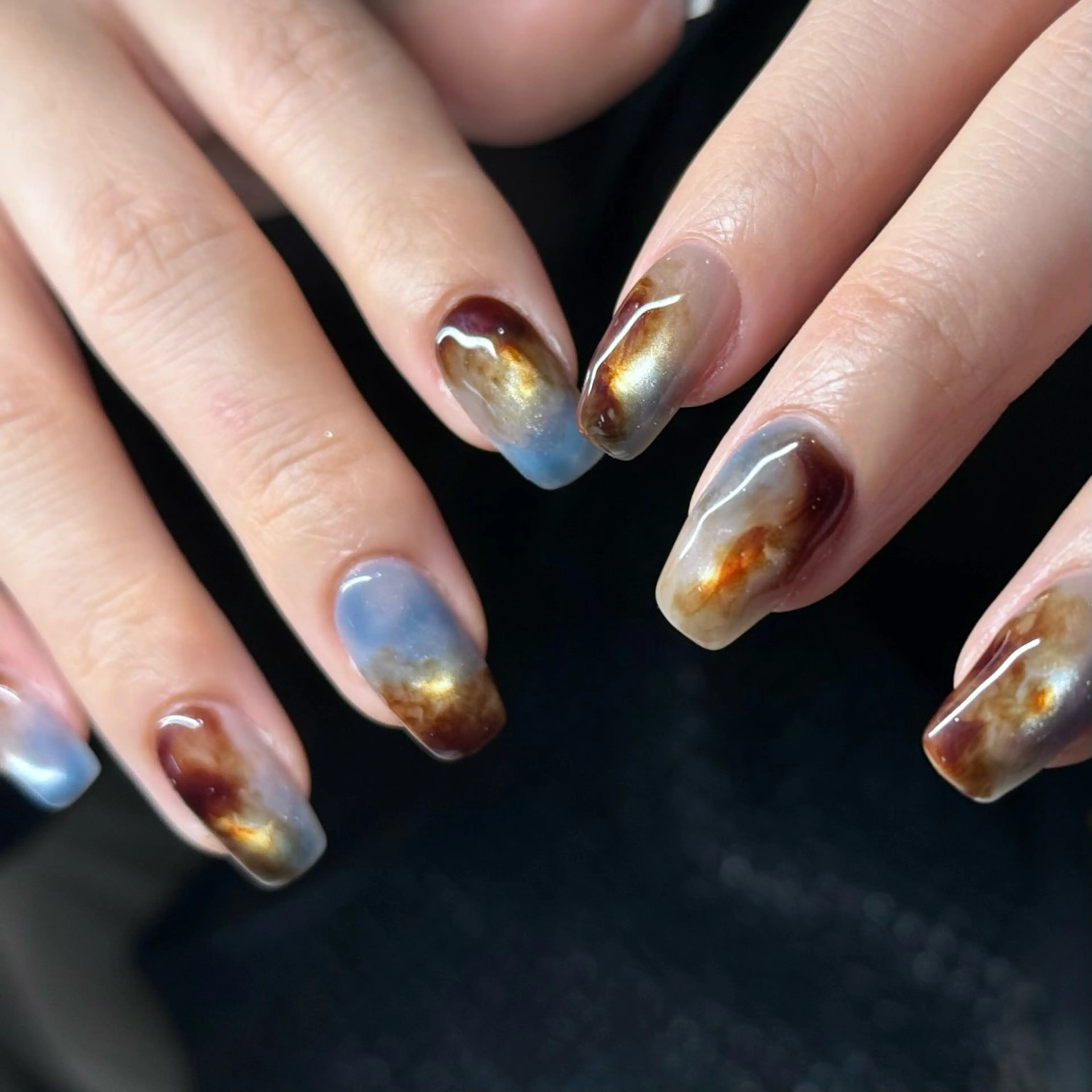 ネイル マグネットネイル 大理石ネイル(マーブル) ハンドネイル _ chihiroのネイルデザイン