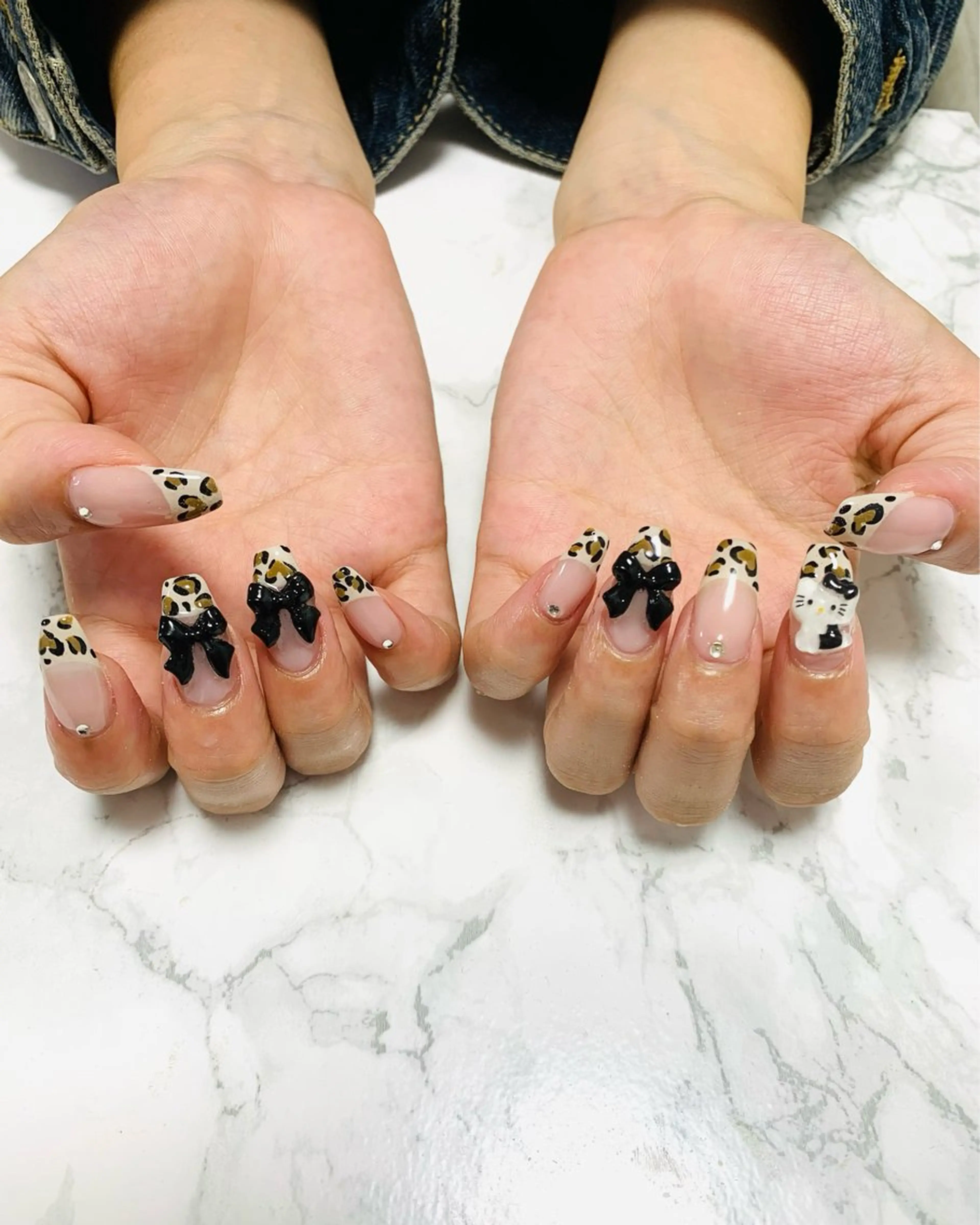 ネイル ハンドネイル はな💎ネイル ワンホン、長さ出しのネイルデザイン