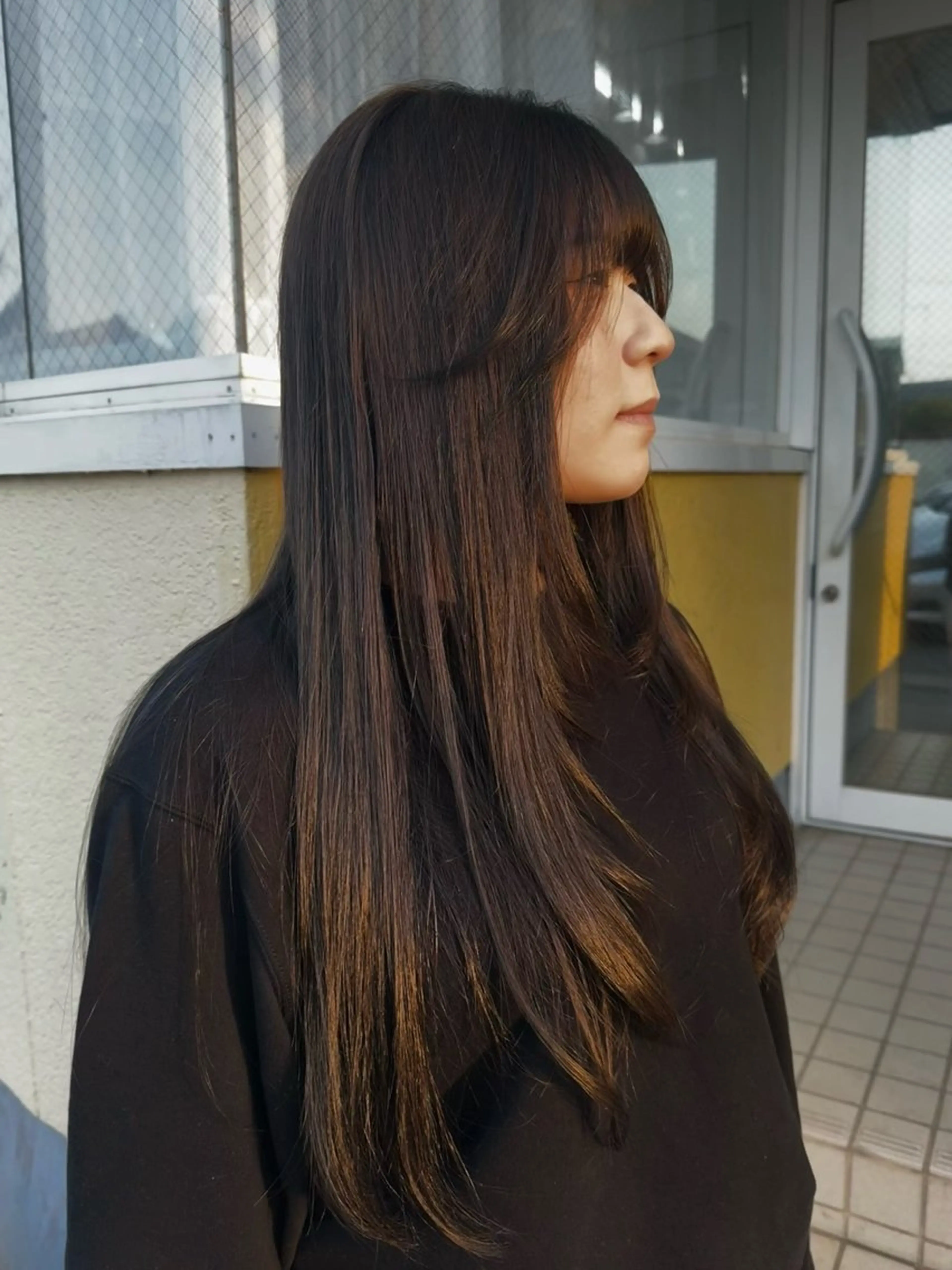 ロング カラー レイヤーカット 長谷川 優光のヘアスタイル