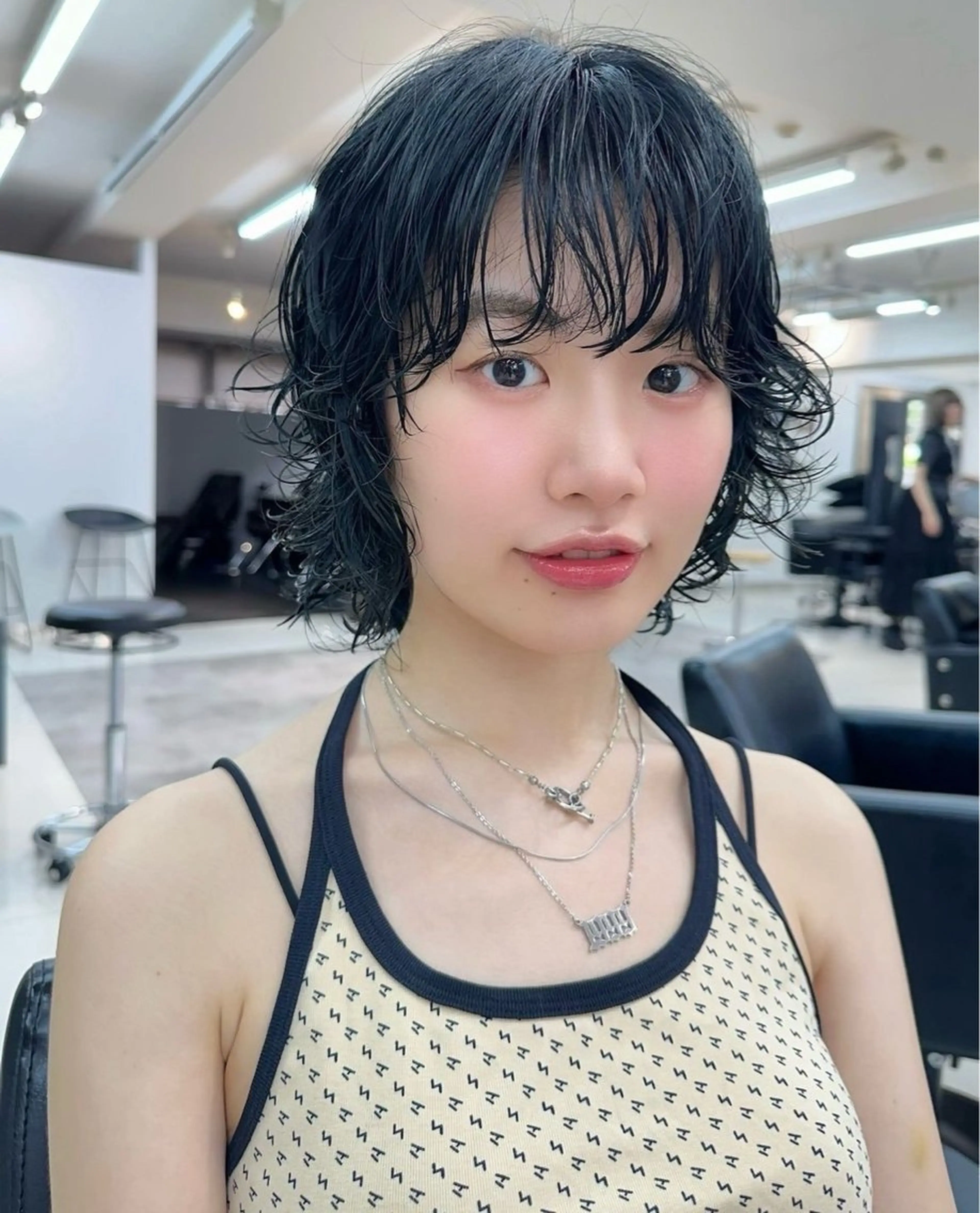 パーマ RIN パーマ/暖色カラーのヘアスタイル