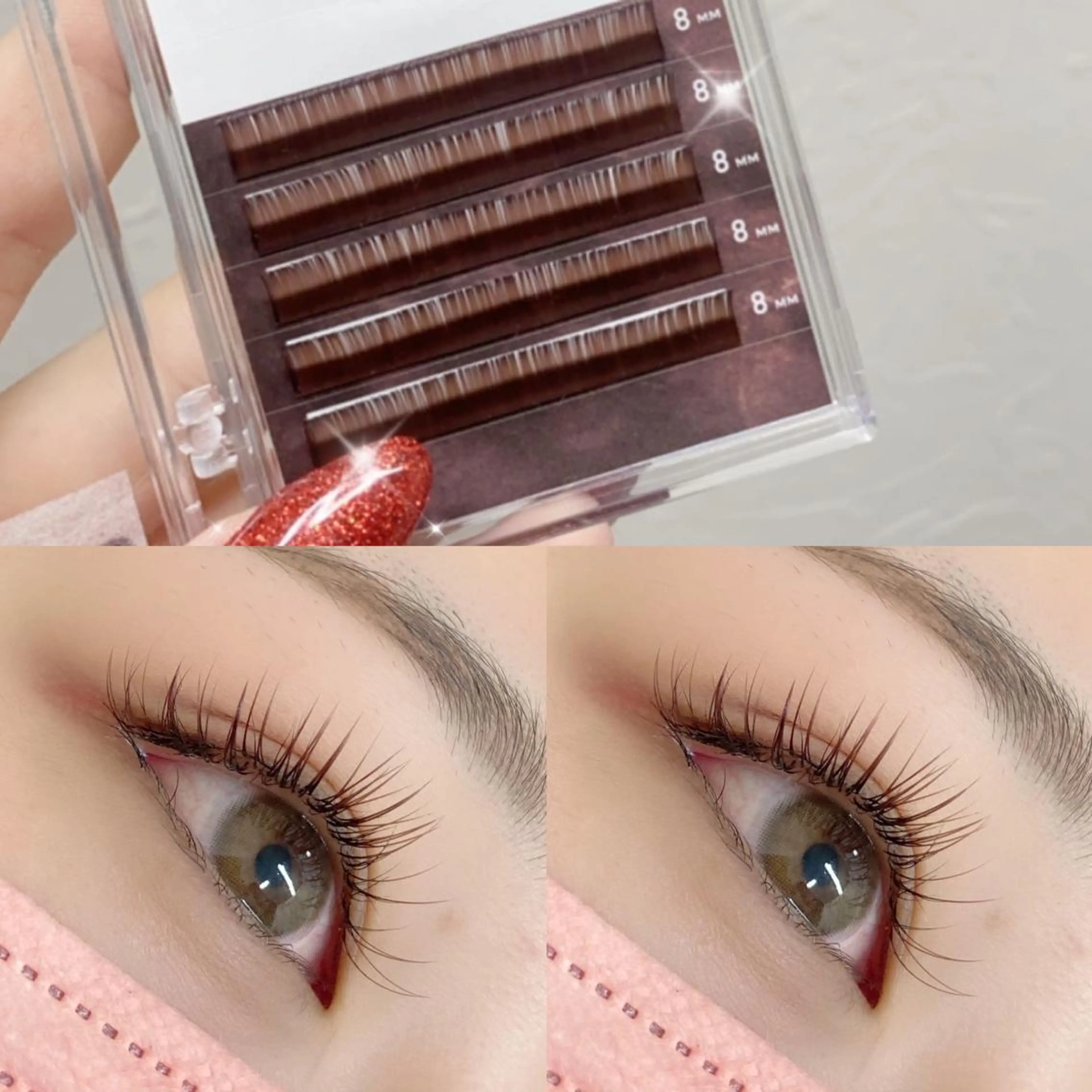 マツエク・マツパ カラーマツエク ナチュラル BAMBI 🖤KAWAIのマツエク・マツパデザイン