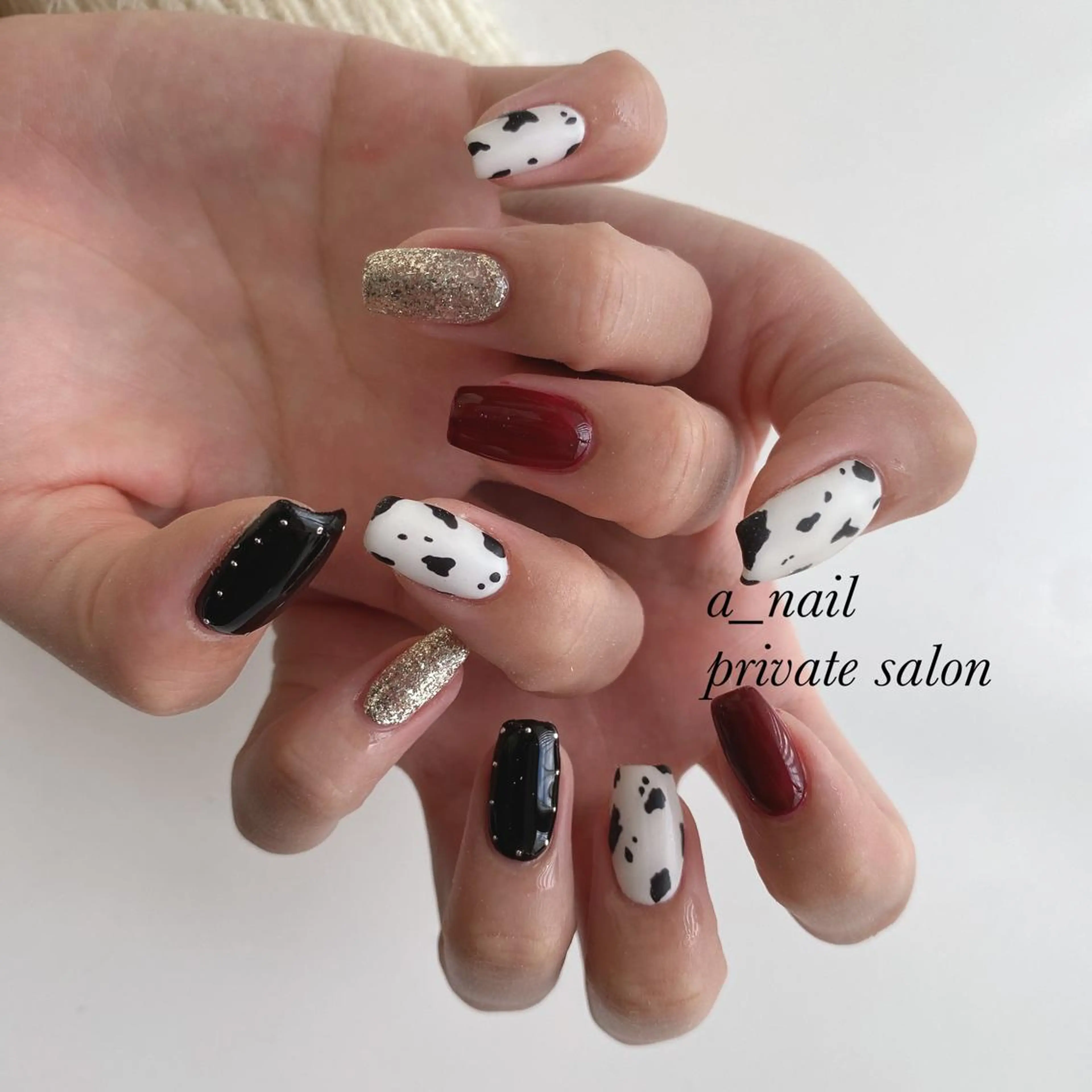 ネイル アニマル柄 フレンチネイル ジェルネイル 氷ネイル・うるうるネイル レース 菅 恵奈のネイルデザイン