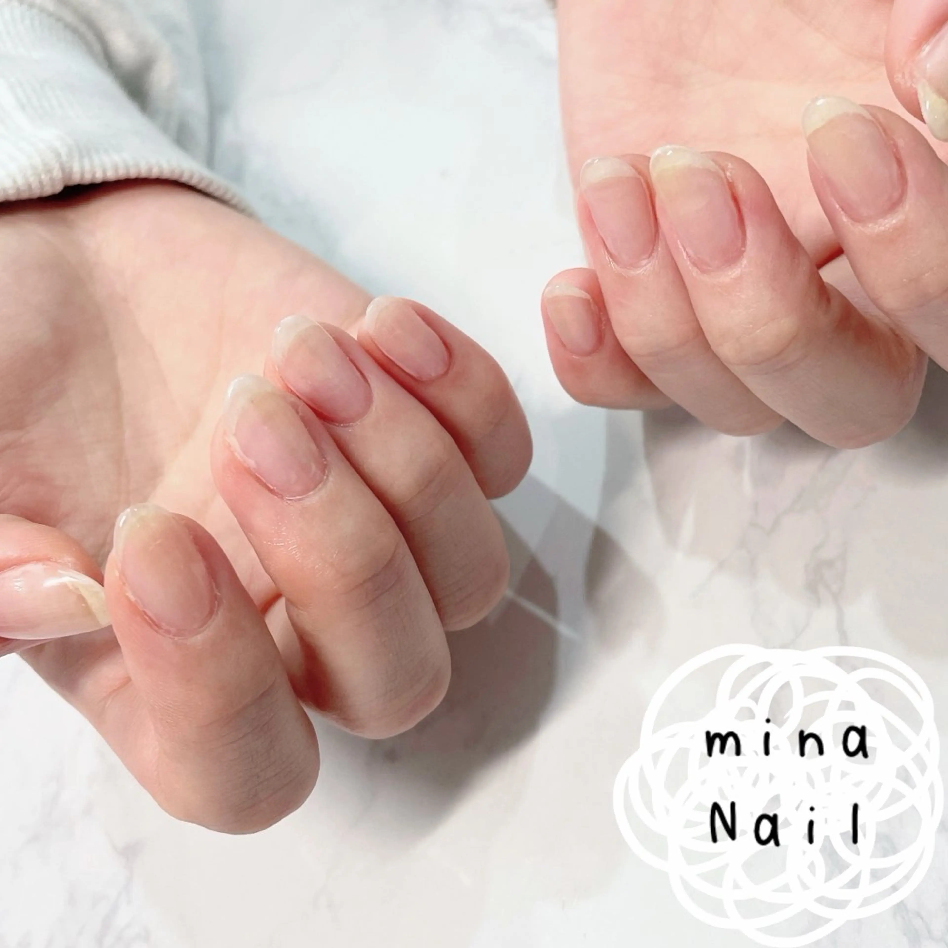 ネイル クリアネイル ジェルネイル mina Nailのネイルデザイン