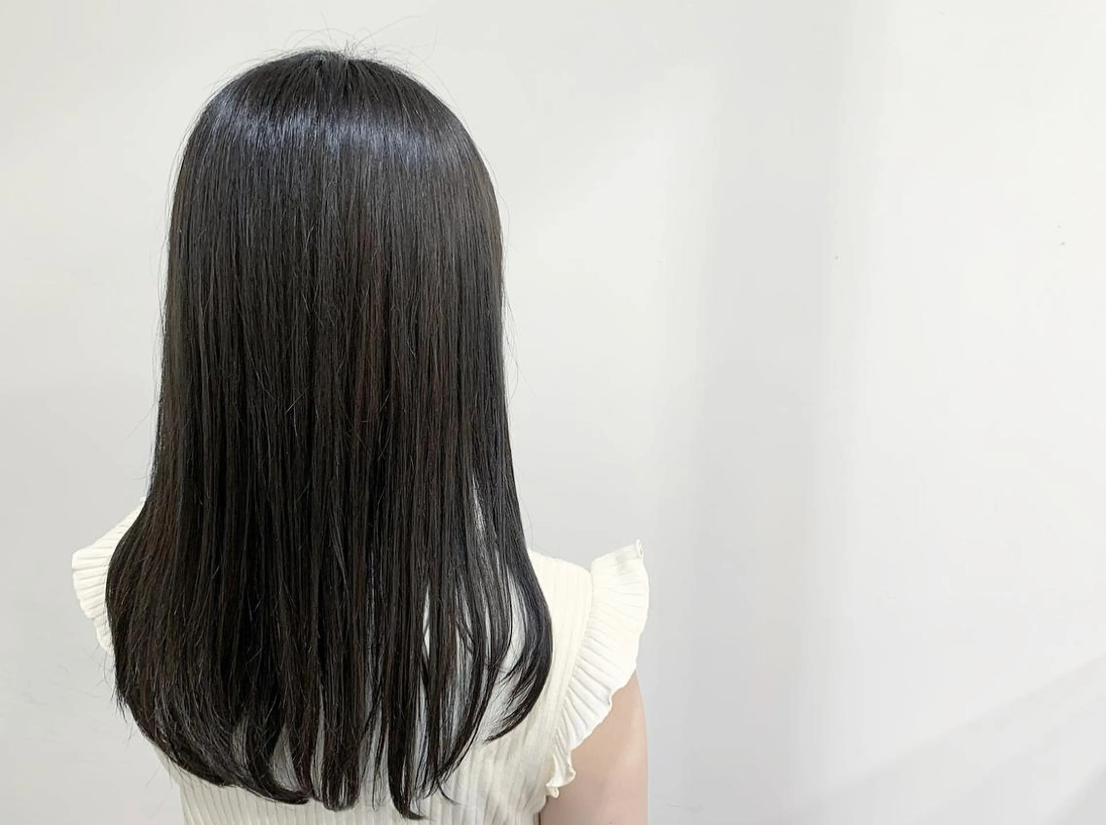 ロング カラー 縮毛矯正 あべ ゆうかのヘアスタイル