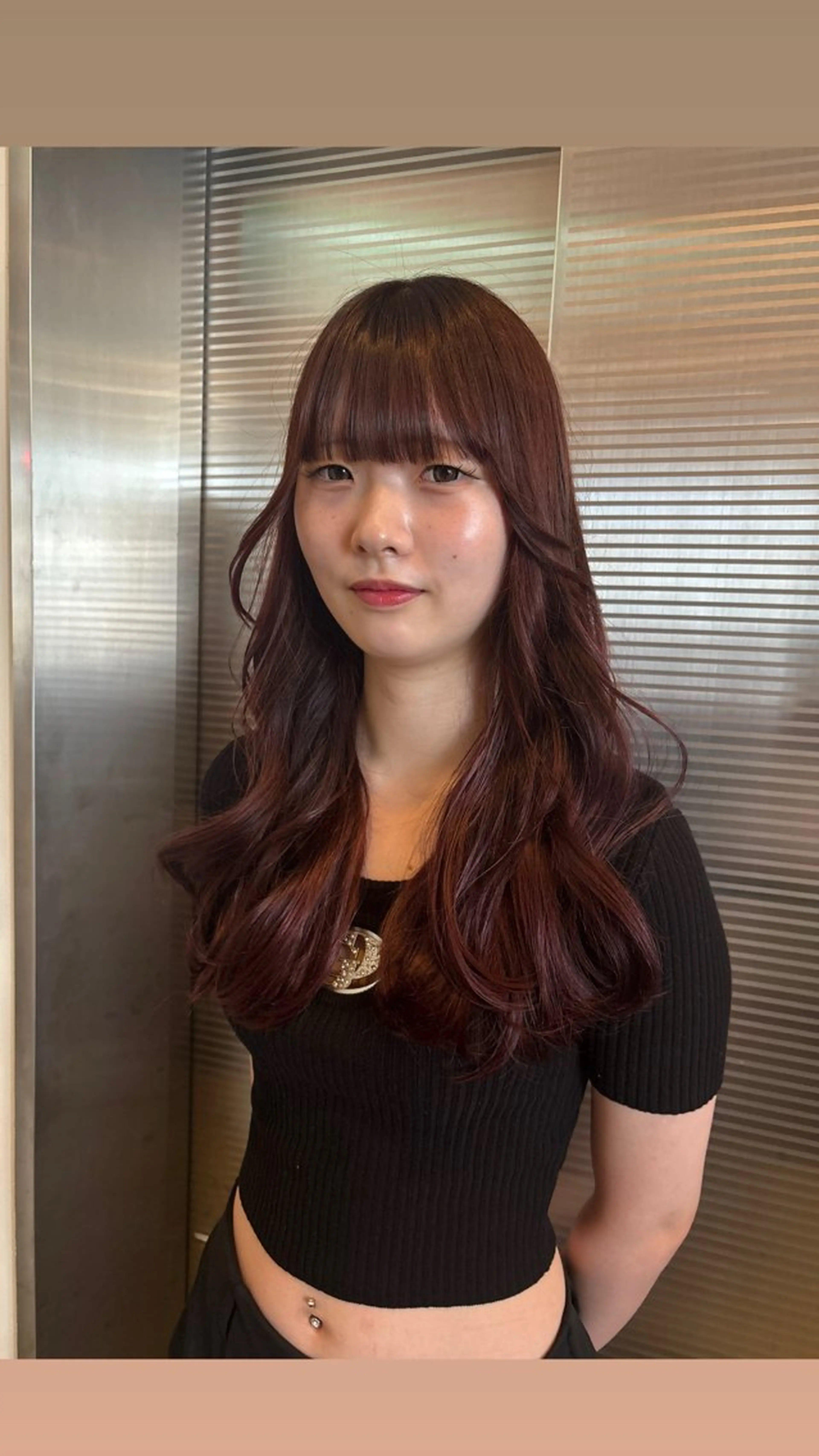 ロング カラー abe yuikaのヘアスタイル