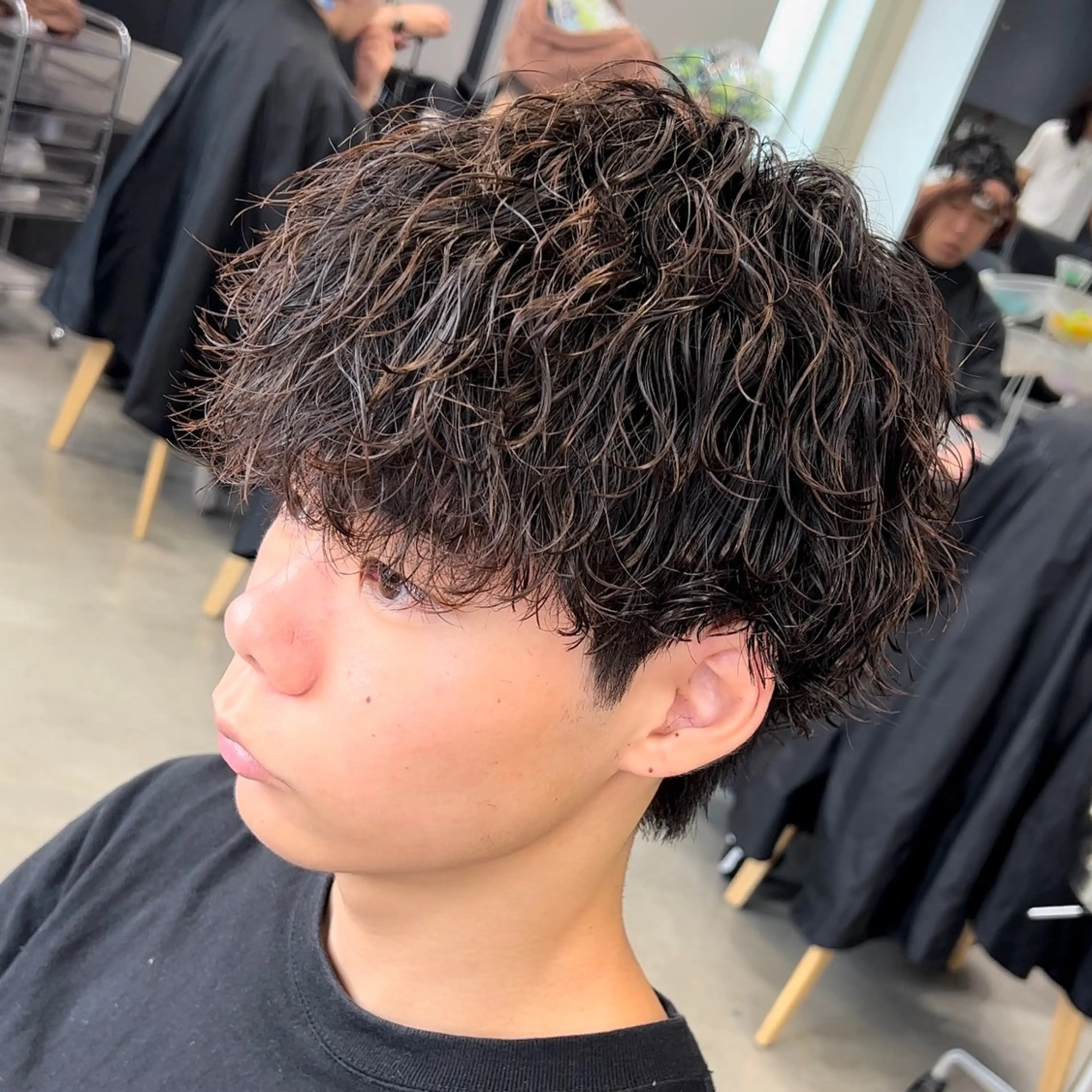 ショート パーマ メンズ メンズパーマ 波巻きパーマ 松下 友希 【fifth】のヘアスタイル