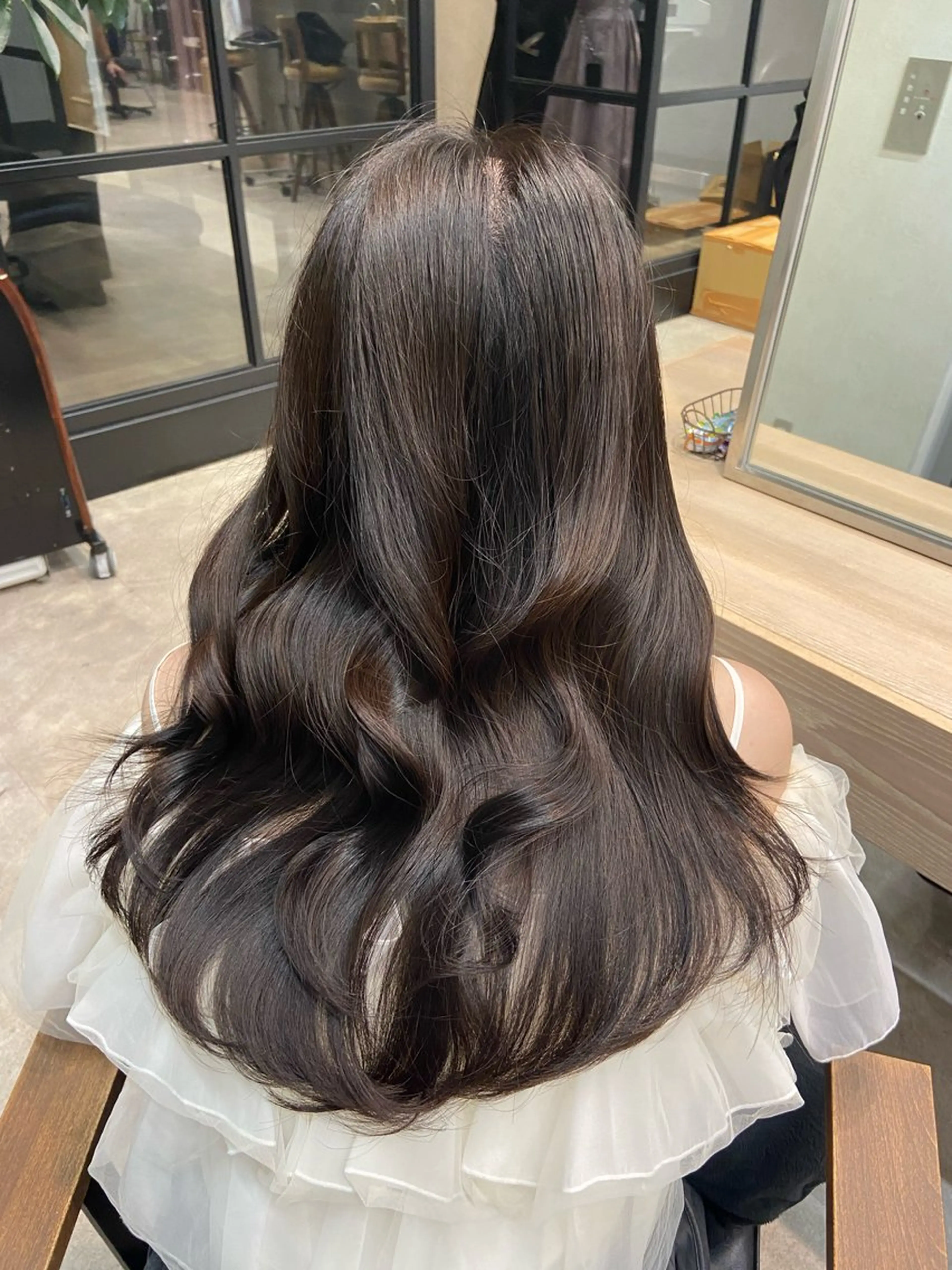 セミロング カラー ヘアアレンジ 地毛風縮毛矯正 /ニュアンス/はるたのヘアスタイル