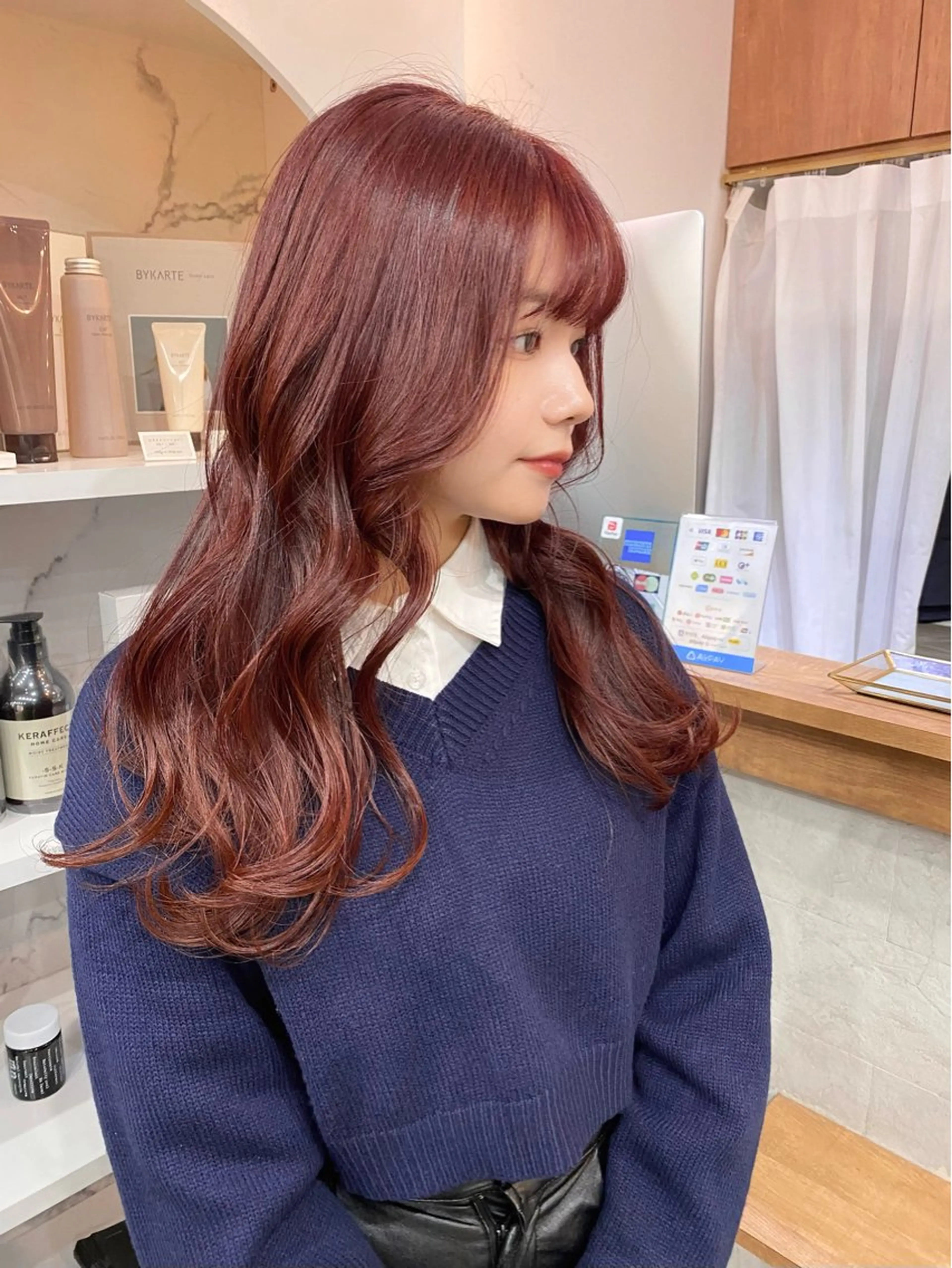 ロング カラー ヘアカラー トリートメント エクステモデル募集 💗大阪梅田/川上のヘアスタイル