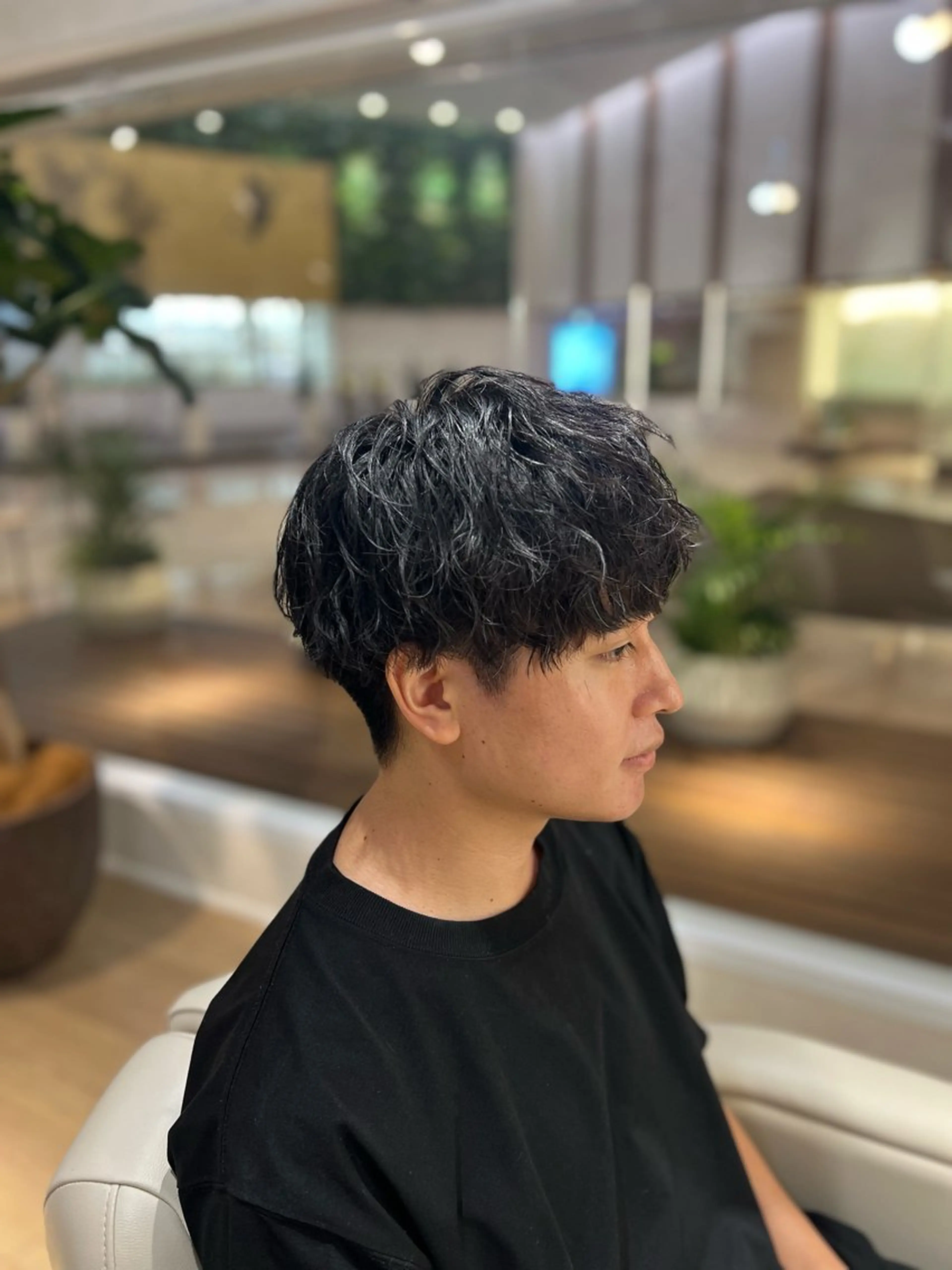 ショート パーマ メンズ カット パーマ 梅田茶屋町メンズ 専門美容師 山元一平のヘアスタイル