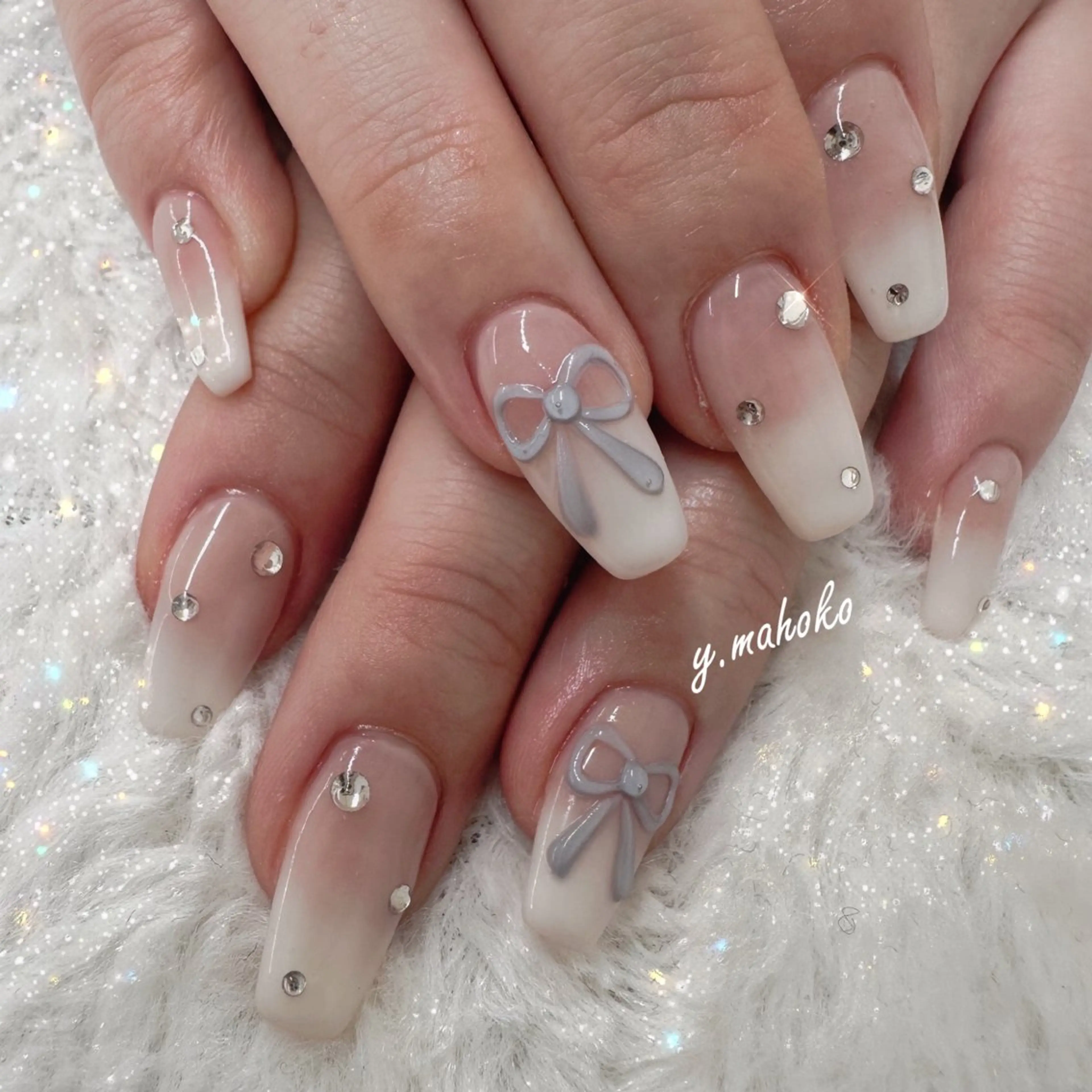 ネイル ハンドネイル パラジェル有/ 長さだし/mahoのネイルデザイン