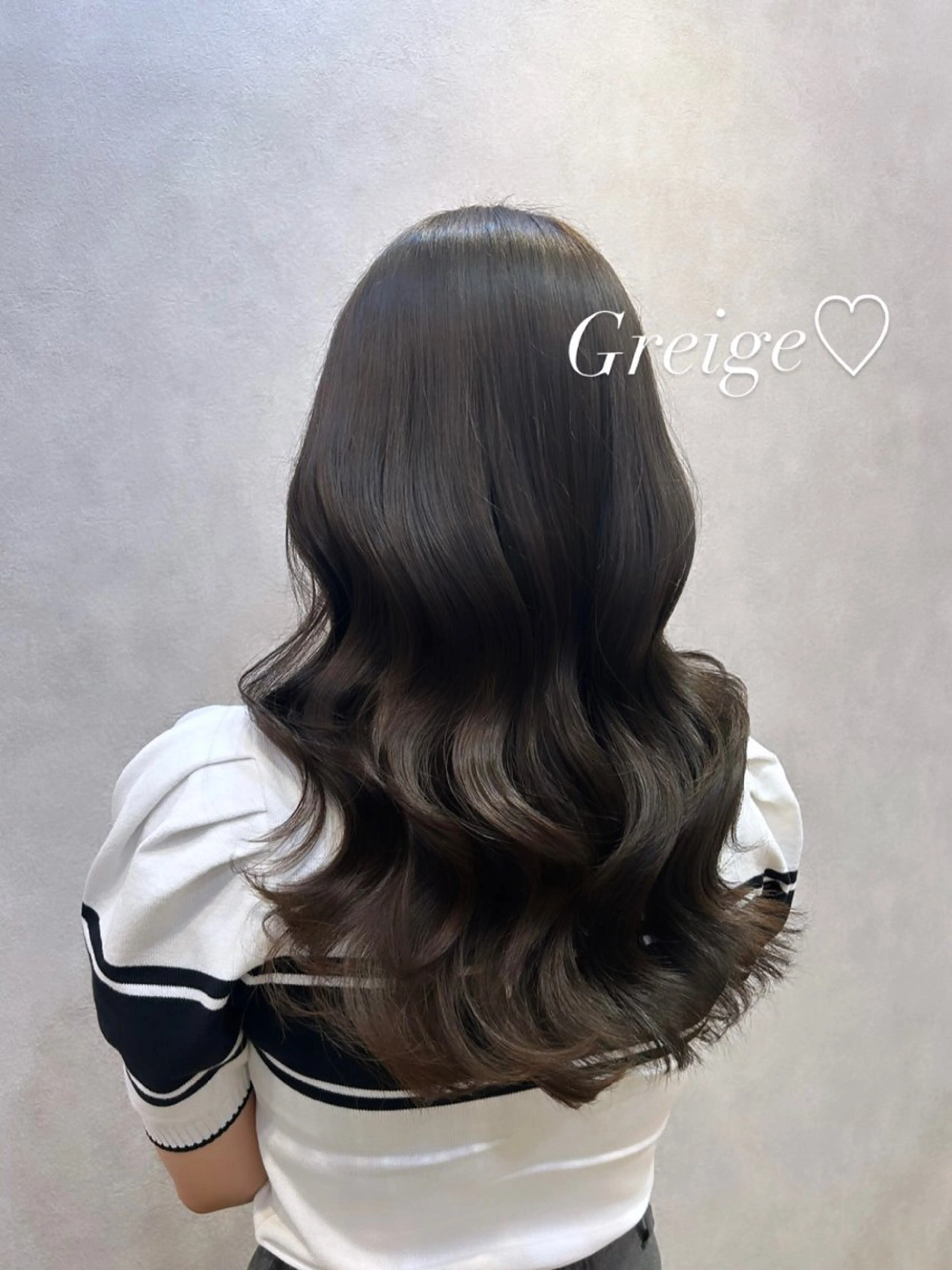 セミロング カラー ヘアアレンジ アッシュ グレージュ レイヤーカット 🩷韓国ヘア/ヨシン モリ🩷Maikaのヘアスタイル